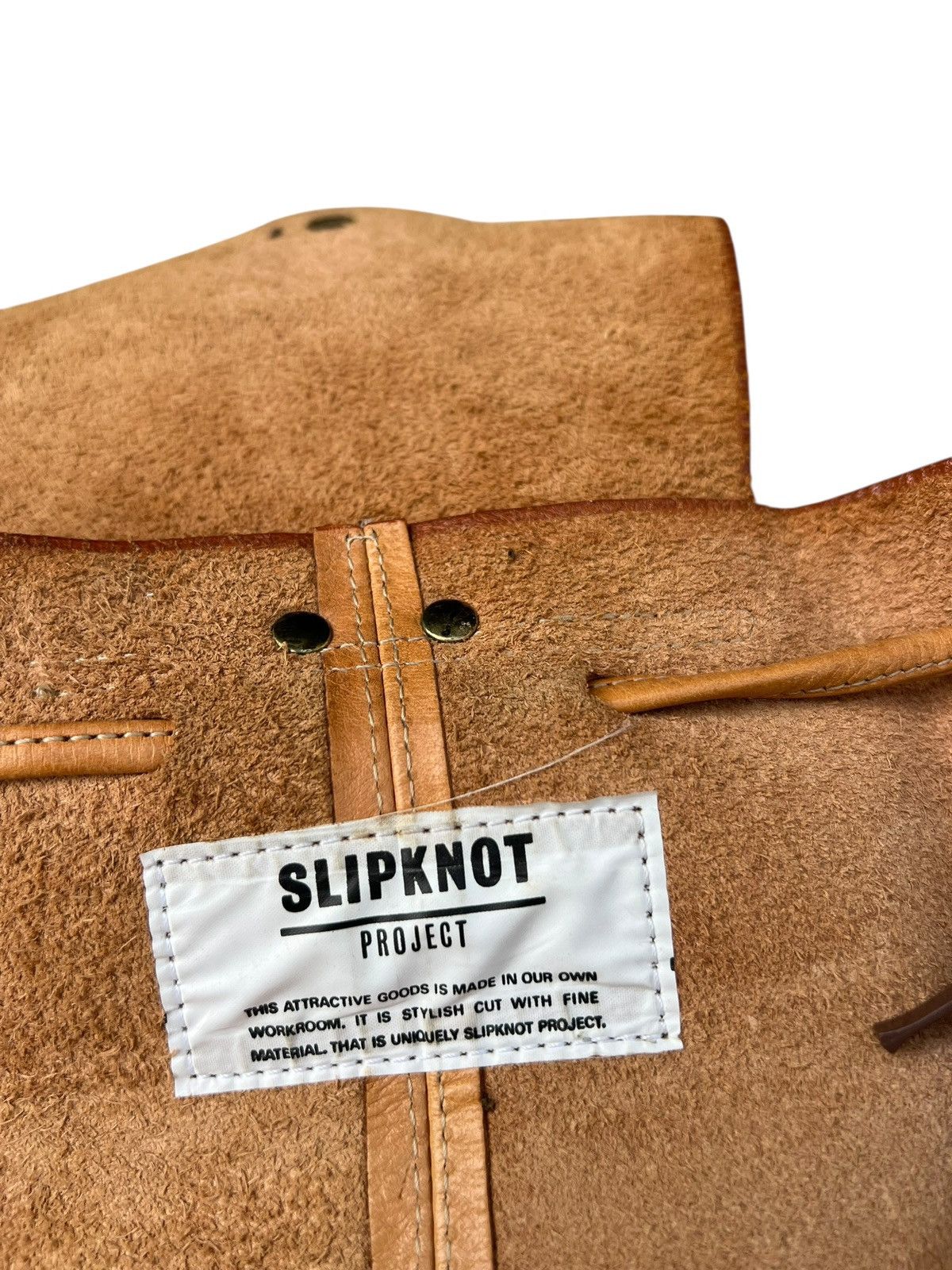 Leather Vintage Slipknot Project Japan Patina Leather Backpack Bag Size ONE SIZE - 24 Thumbnail