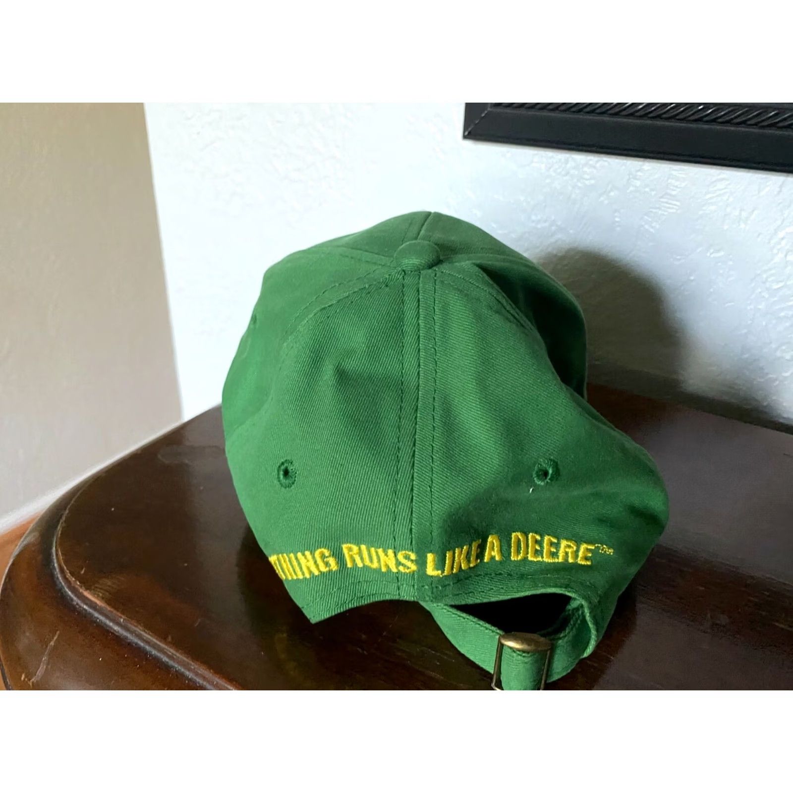 John Deere John Deere Hat Mens Adjustable Strapback Owners Edition Nothing Runs Like A Deer Green Cotton Baseball Cap Mens Adjustable) Size ONE SIZE - 3 Thumbnail
