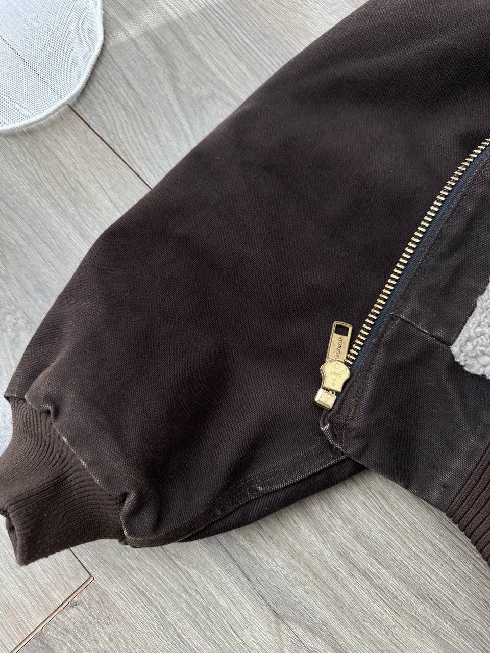 Carhartt × Vintage Vintage Carhartt Workwear Faux Fur Brown Detroit Jacket Size US L / EU 52-54 / 3 - 14 Thumbnail