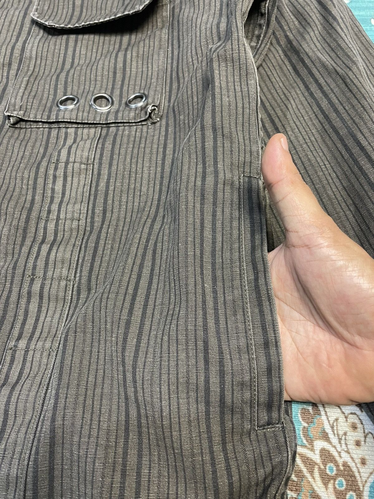 Japanese Brand Splendid Satisfaction Stripes Denim Shirt Size US XXL / EU 58 / 5 - 5 Thumbnail