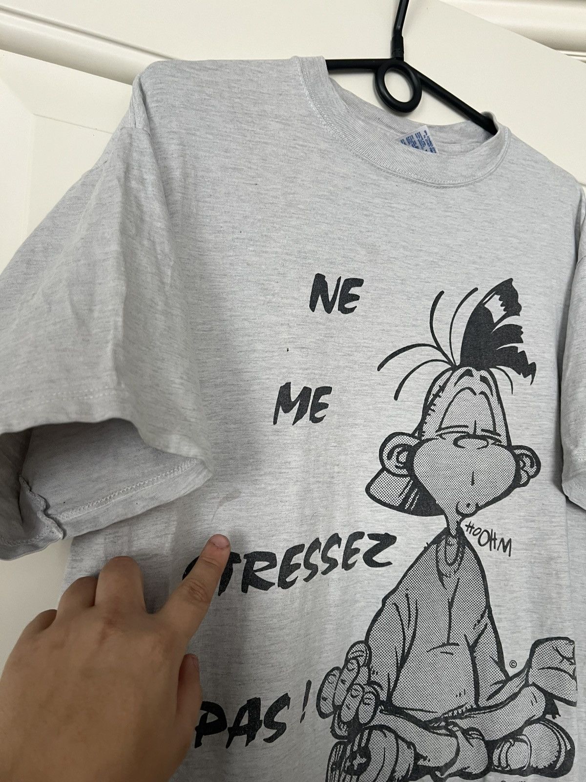 Vintage Vintage French Comic Tee “Ne Me Stressez Pas” Harry Gold 90s Size US L / EU 52-54 / 3 - 10 Thumbnail