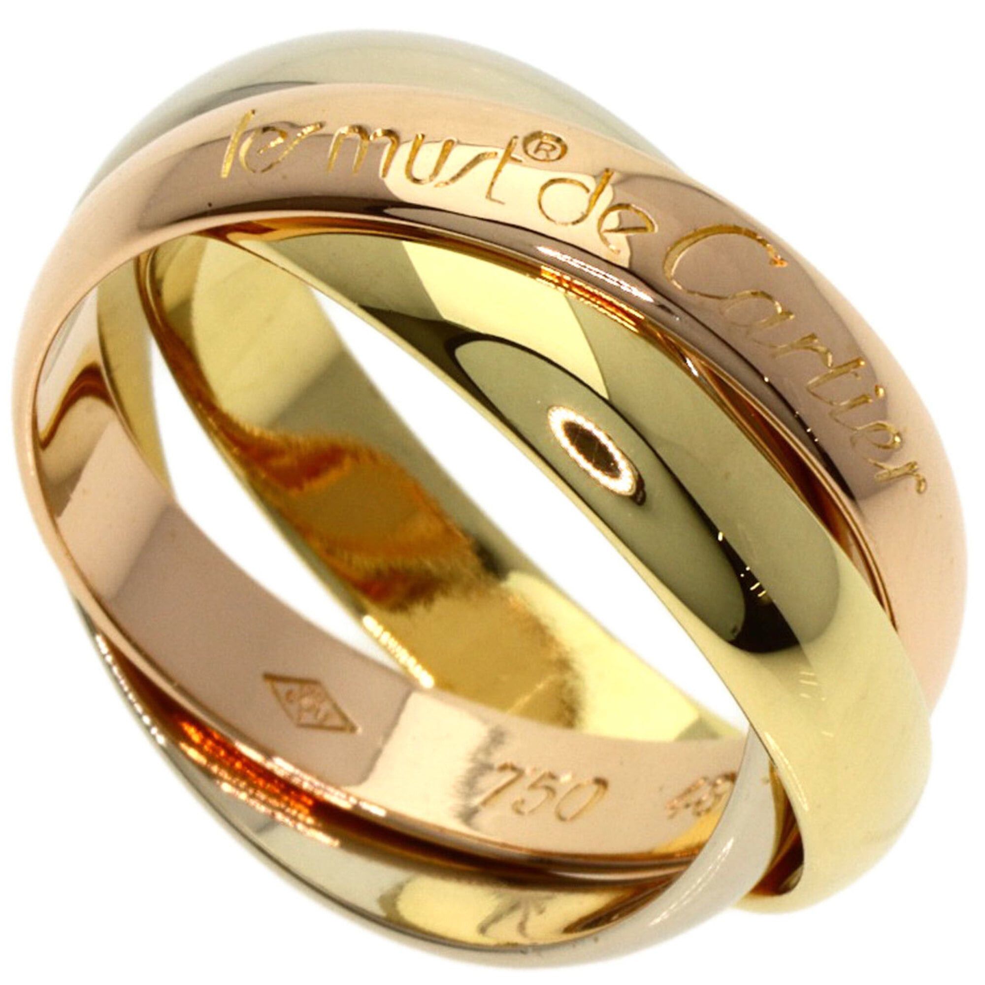 Cartier Cartier Trinity #48 Ring, 18K Yellow Gold/18K White Pink Gold, Women's, CARTIER Size ONE SIZE - 1 Thumbnail