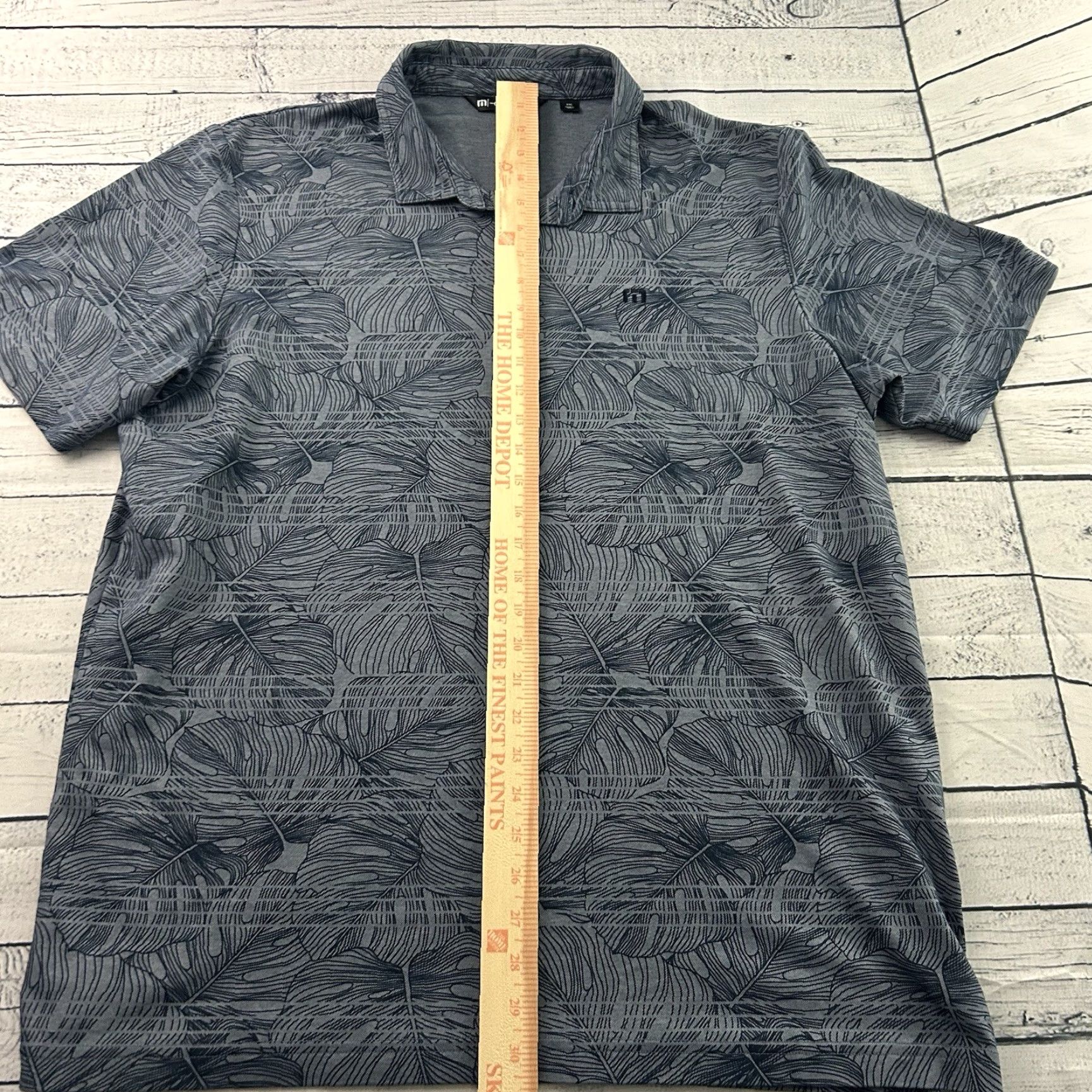 TravisMathew Travis Mathew Short Sleeve Hawaiian Button-Up Golf Polo Shirt Men's XXL Blue Hawaii Shirt Polo Mens XXL Blue Size US XXL / EU 58 / 5 - 4 Thumbnail