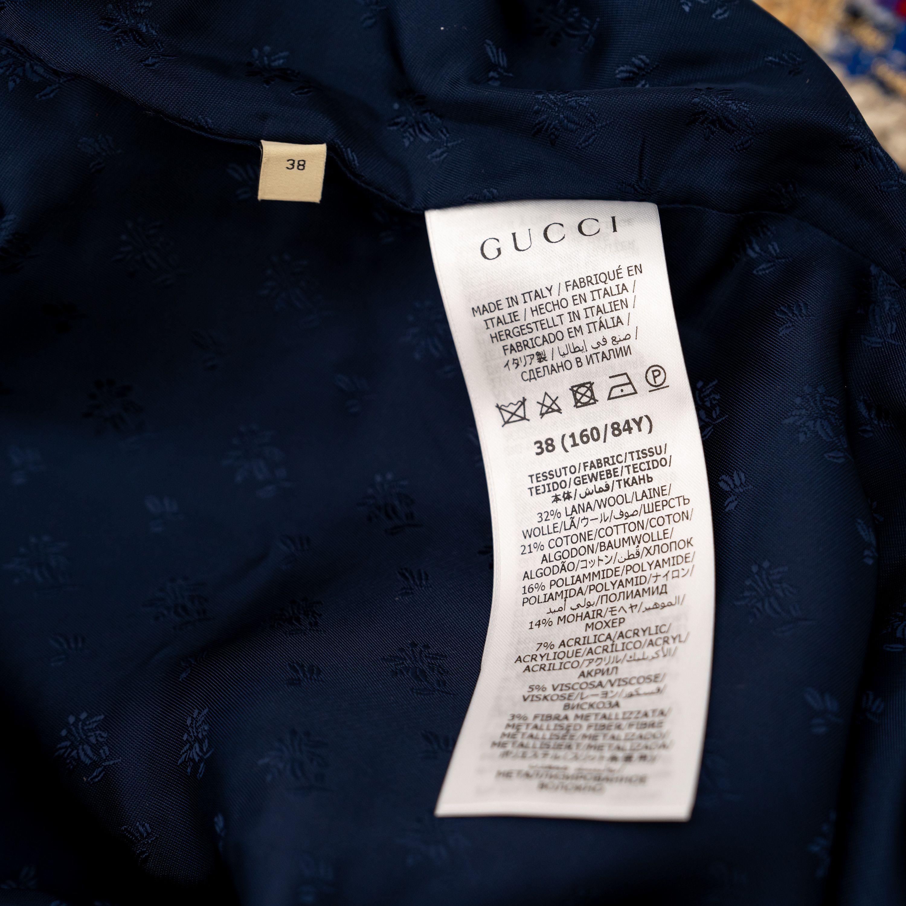 Gucci 38 XS - Gucci Lame Check Wool Tweed Jacket Red Blue Yellow Size XS / US 0-2 / IT 36-38 - 10 Thumbnail