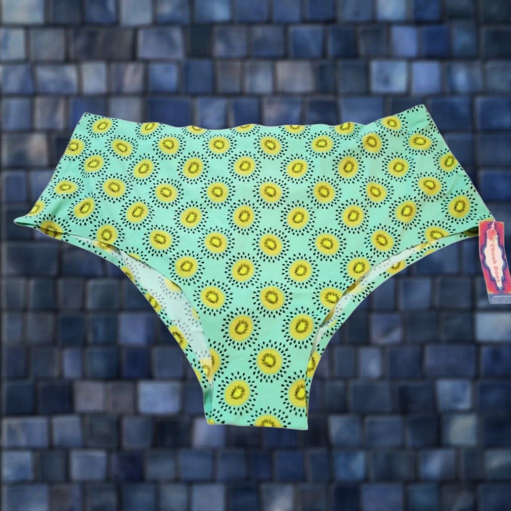 Vintage Cheek Boss Panties Womens 4XL Cheeky Kiwi Fruit Green Size 40" / US 18 - 1 Thumbnail