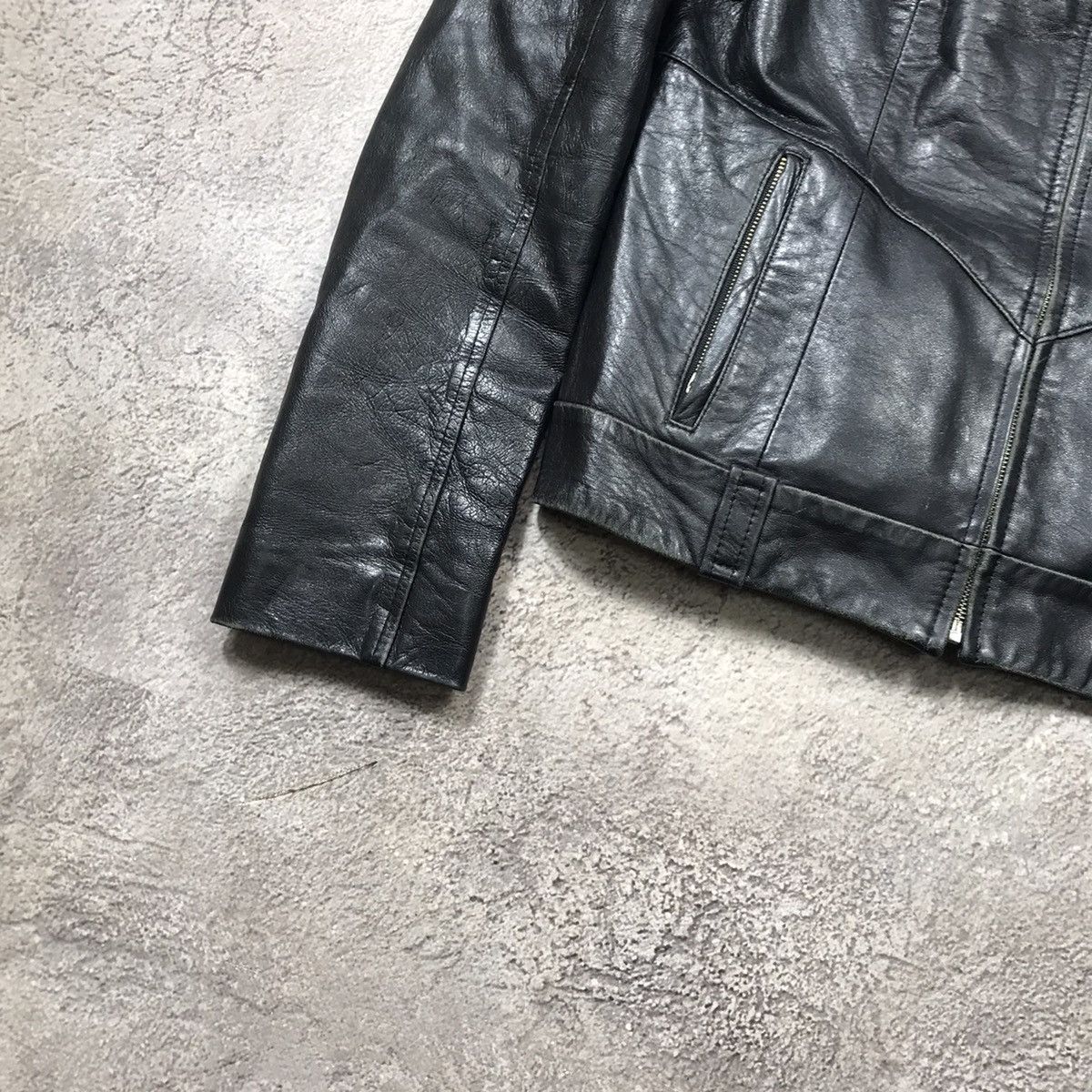 Vintage Vintage Y2K Black Biker Leather Jacket Grunge Streetwear M Size M / US 6-8 / IT 42-44 - 4 Thumbnail