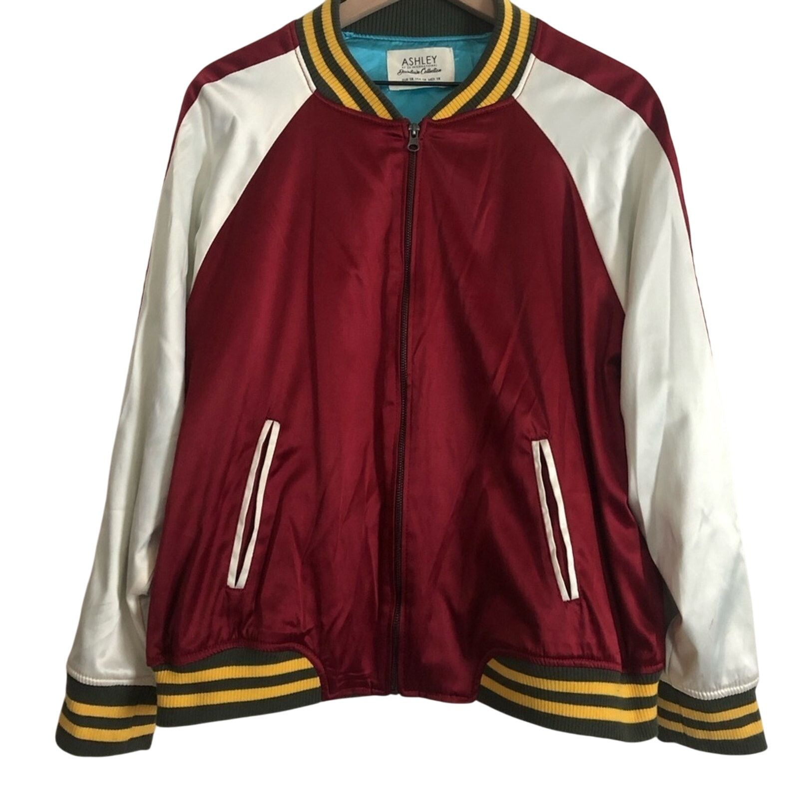 Other Ashley by 26 International Satin California Varsity Jacket Size XL / US 12-14 / IT 48-50 - 1 Thumbnail
