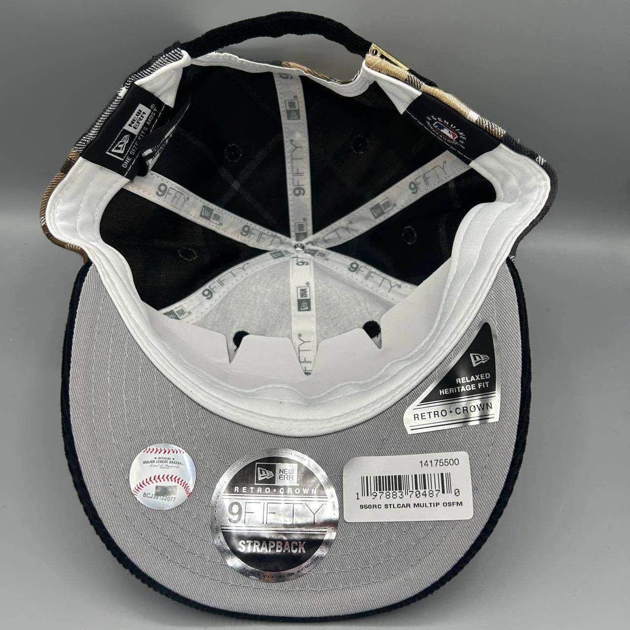 New Era St. Louis Cardinals MLB Hat Men Plaid Corduroy Strap Back Size ONE SIZE - 4 Thumbnail