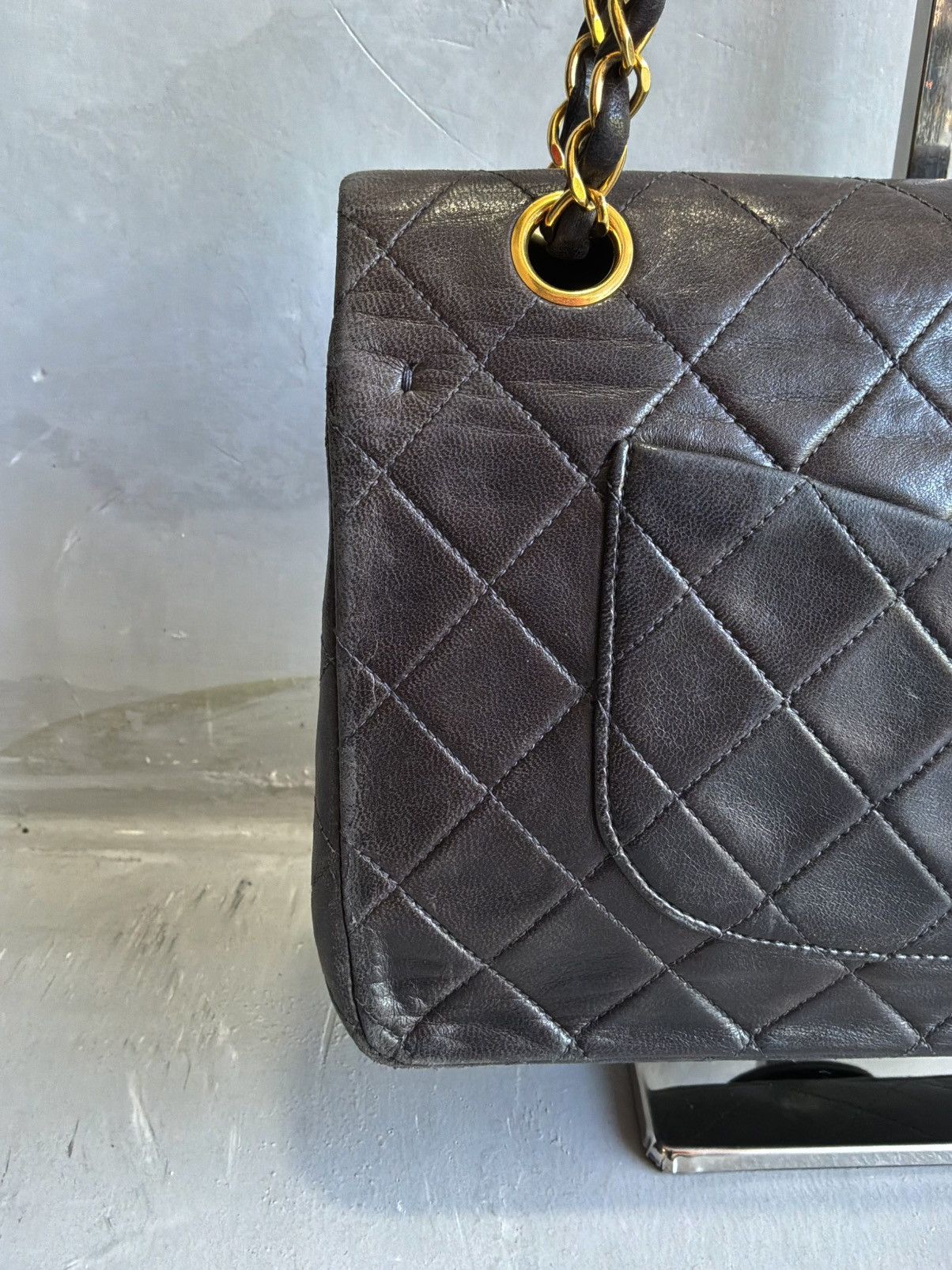 Chanel Old Chanel - Medium Dark Brown Double Flap GHW Shoulder Bag Size ONE SIZE - 14 Thumbnail