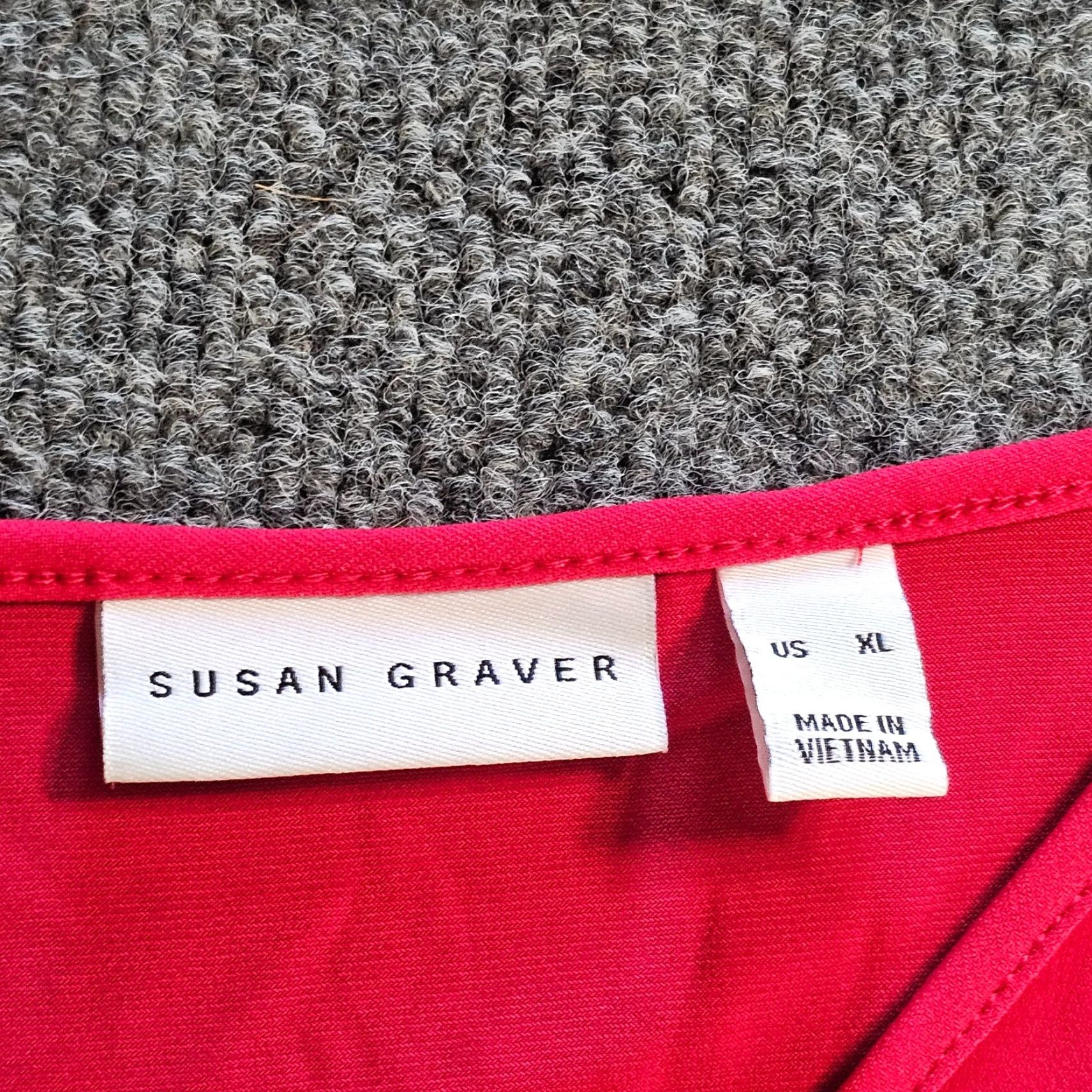 Vintage Susan Graver Blouse Shirt Women XL Pink 3/4 Sleeve V-Neck Ruched Stretchy Slinky Casual Career Mens Womens Size XL / US 12-14 / IT 48-50 - 3 Thumbnail
