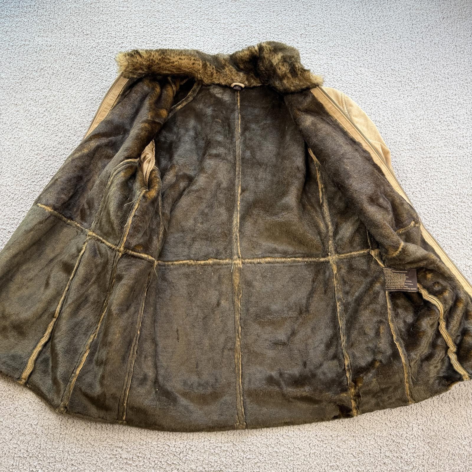 Other Vintage EMC Suede Leather Jacket Faux Shearling Womens 2X Size XXL / US 16-18 / IT 52-54 - 7 Thumbnail
