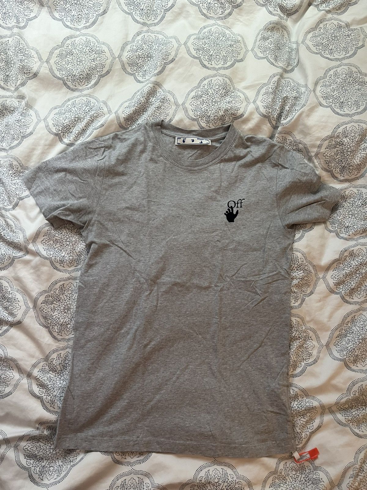 Off-White Off White Grey Graffiti T Shirt Size US M / EU 48-50 / 2 - 1 Thumbnail