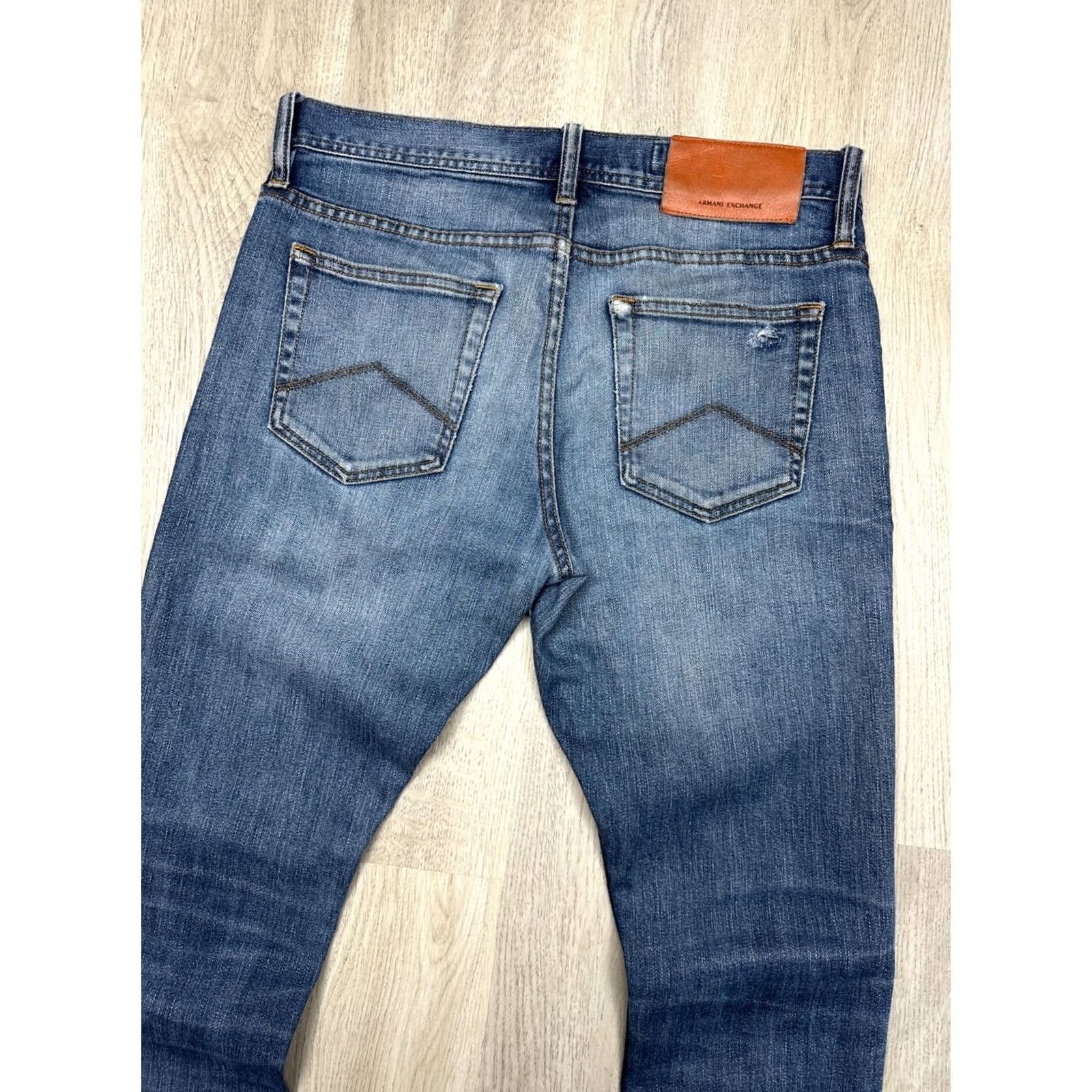 Armani Exchange Armani Exchange Mens Jeans Denim Skinny Slim Fit Size 30 Blue Cotton Denim Inseam 32 Size US 30 / EU 46 - 2 Thumbnail