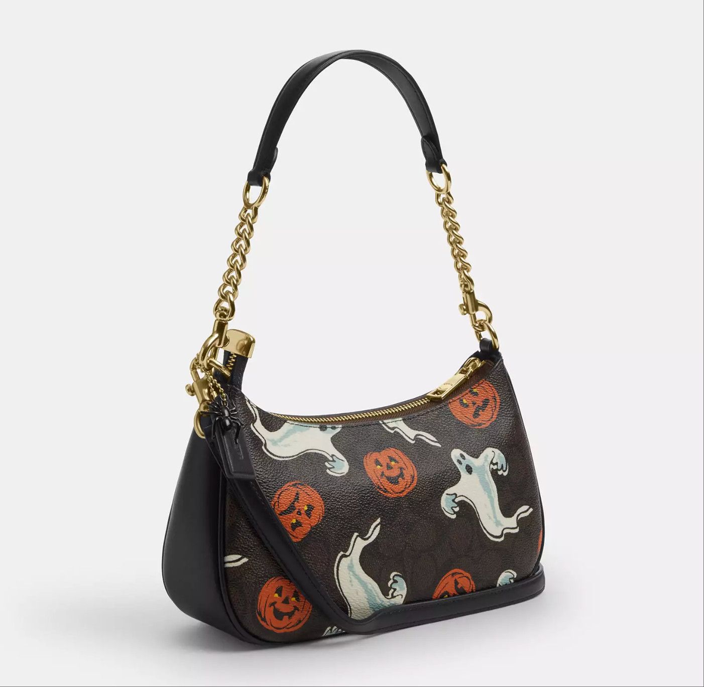 Coach Teri Shoulder Bag In Signature Canvas With Halloween CCE71 Size ONE SIZE - 11 Thumbnail