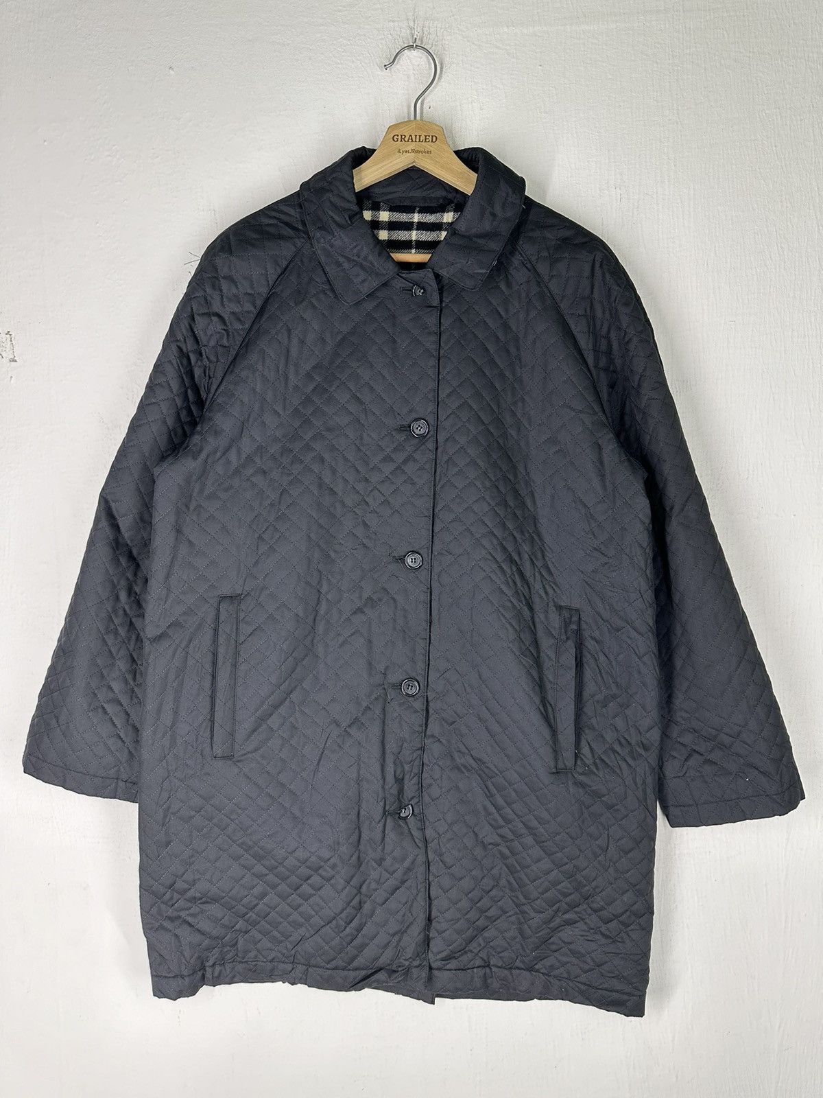 Burberry Burberry London Nova Check Trench Coat Jacket Black Size US M / EU 48-50 / 2 - 2 Thumbnail