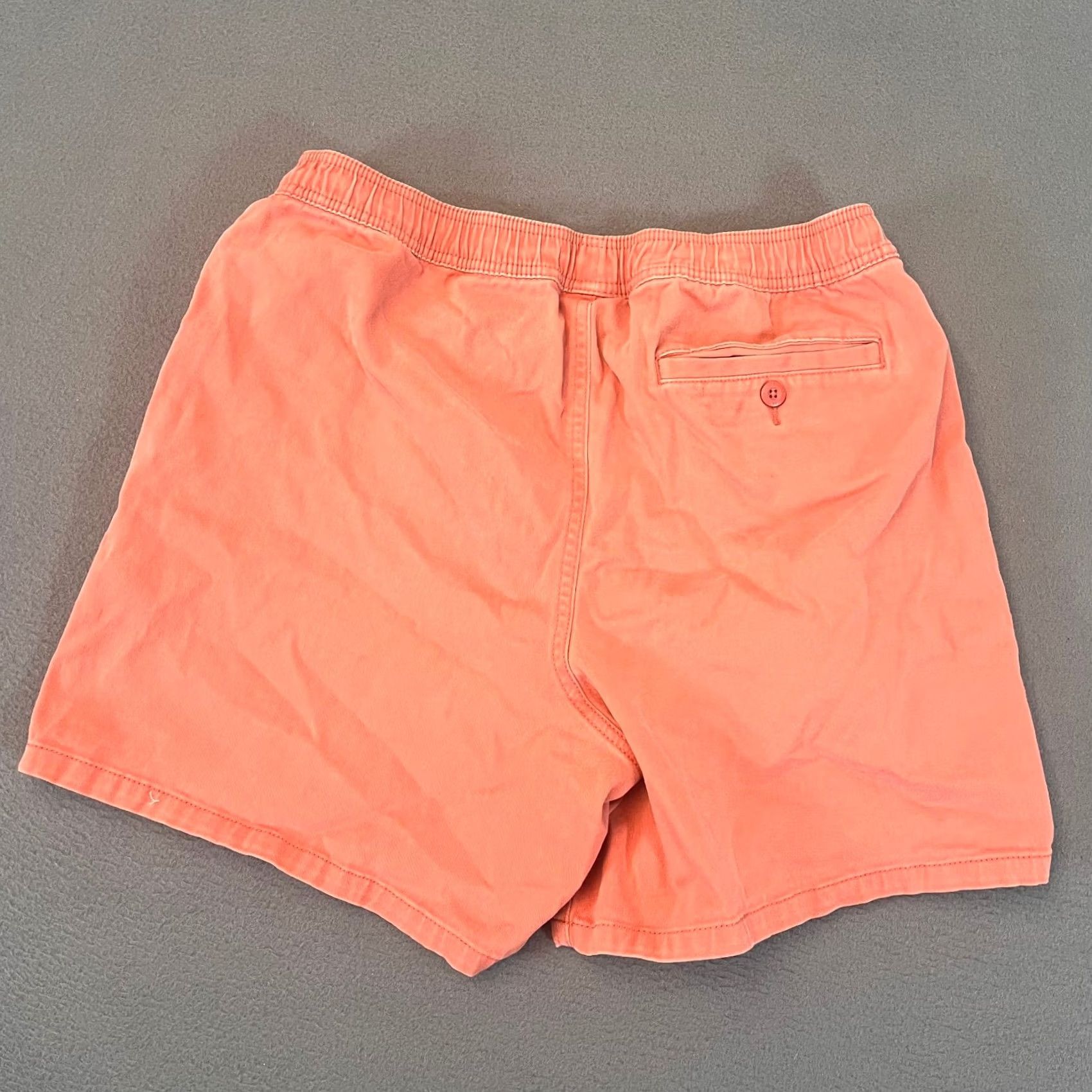 Vintage American Rag Cie Mens Lg Bermuda Shorts 30W 6" Pink Button Pockets Travel Casual Cotton Flat Front Mid Rise Summer Spring Mens Size US 33 - 7 Thumbnail