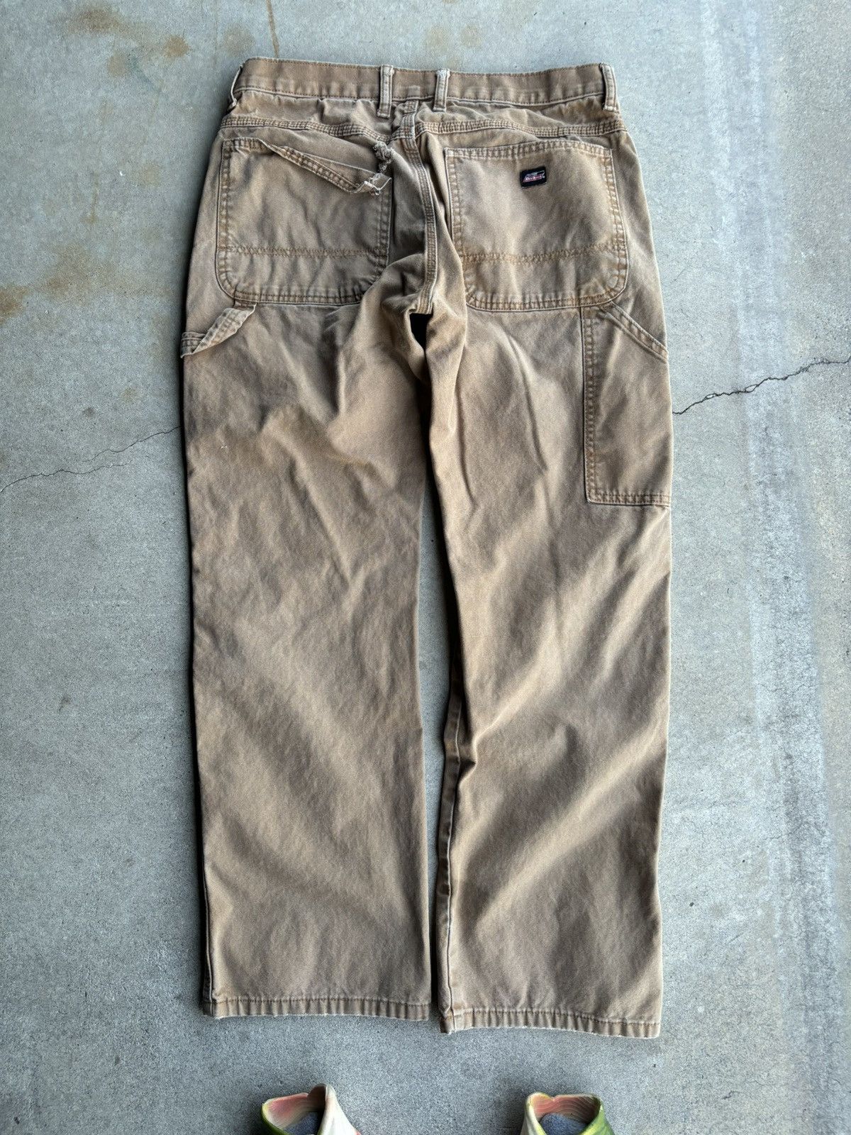 Dickies × Vintage Crazy Vintage Dickies Distressed Tan Work Style Baggy Pants Size US 32 / EU 48 - 1 Thumbnail