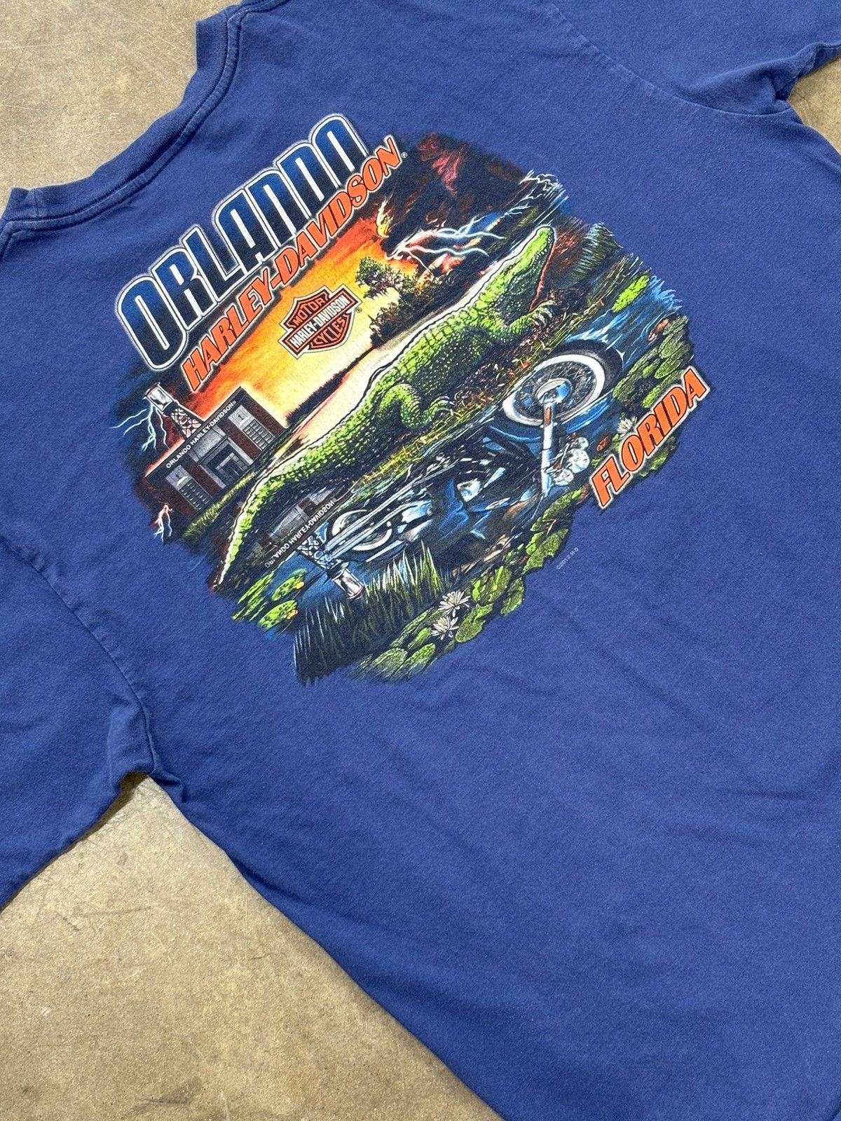 Harley Davidson × Vintage Harley Davidson Orlando Alligator Tee XXL Size US XXL / EU 58 / 5 - 1 Thumbnail