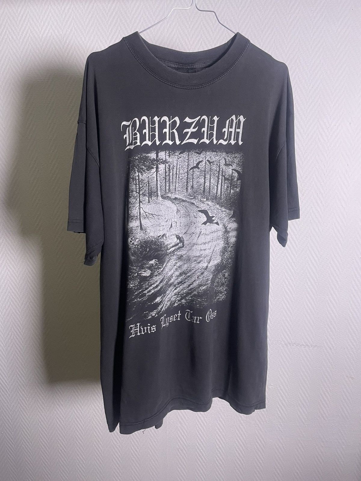 image of Band Tees x Vintage 1994 Burzum Hvis Lyvet Tar Oss Fiend Size L Black Metal, Men's
