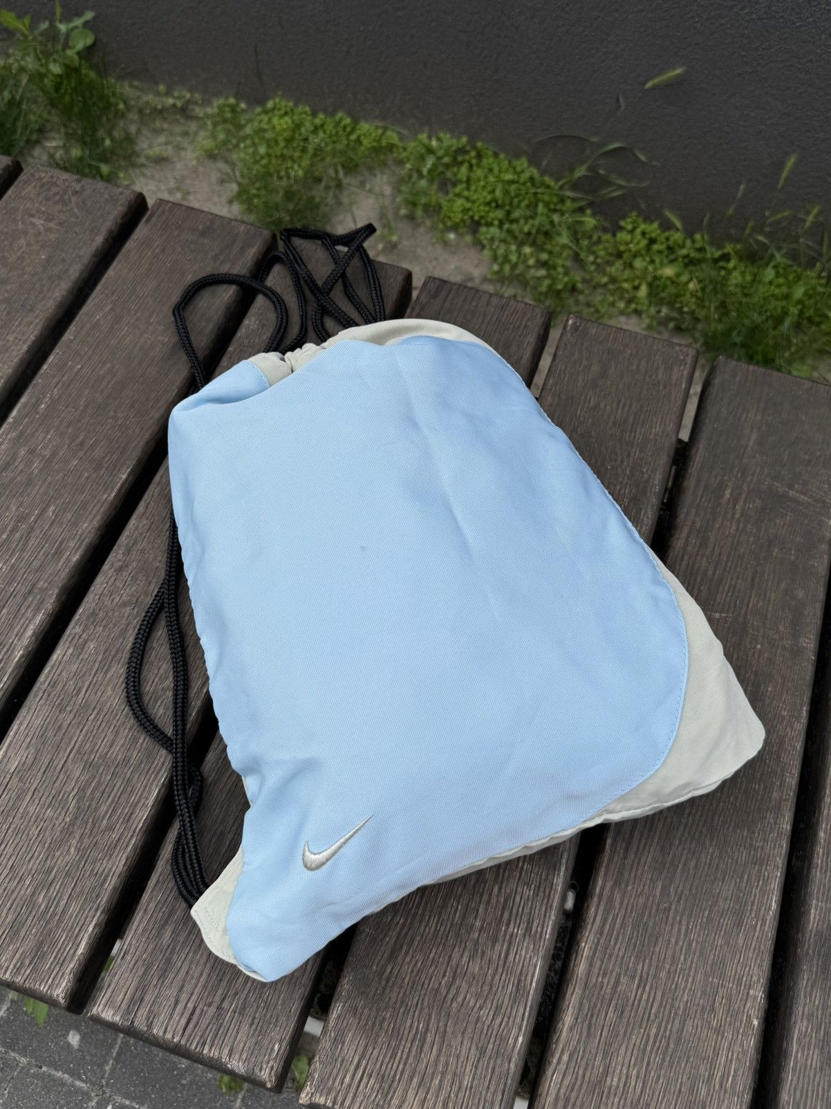 Nike Vintage Nike Shoe Dust Bag Blue Embroidered Logo Size ONE SIZE - 1 Thumbnail