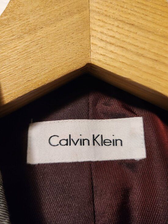 Calvin Klein CALVIN Klein men's gray 100%wool tuxedo jacket size: 37R Size 36R - 3 Thumbnail