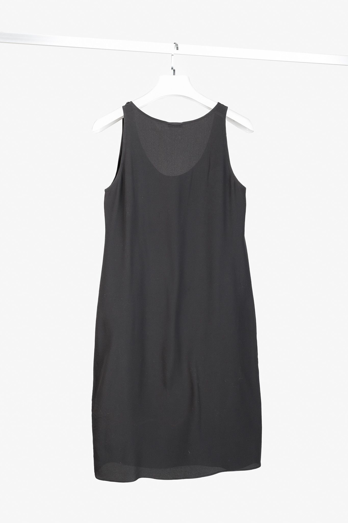 Brunello Cucinelli Brunello Cucinelli Dark Grey Silk-Blend Slip Dress Size L / US 10 / IT 46 - 2 Thumbnail