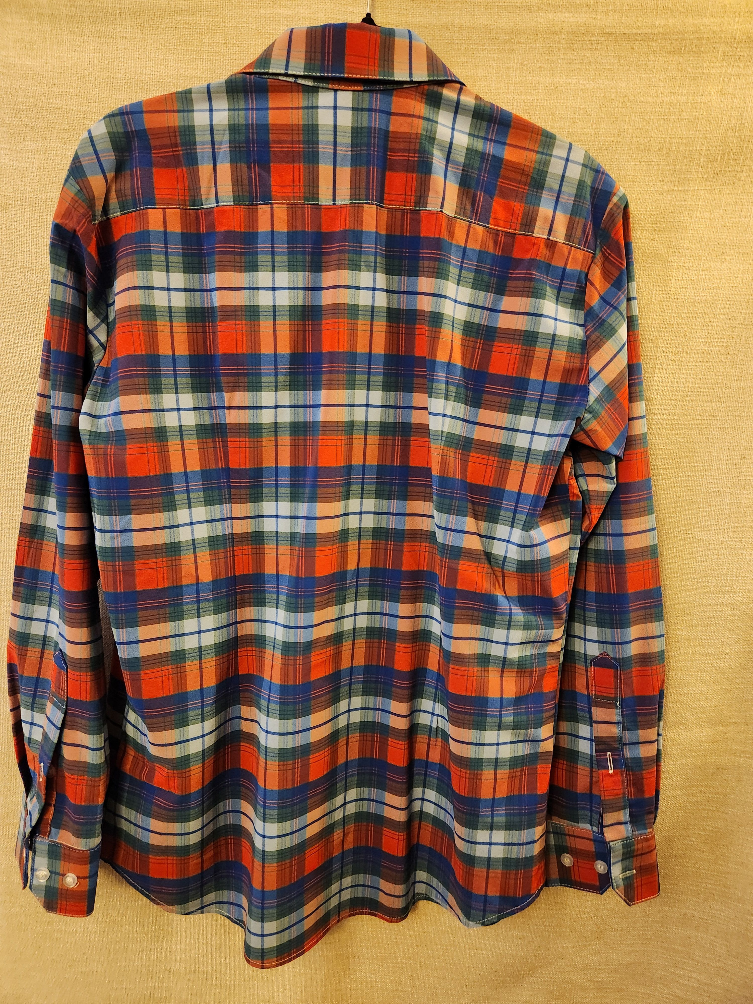 Mizzen+Main NWOT Men's Button Front Plaid Trim Fit Long Sleeve Shirt Size US M / EU 48-50 / 2 - 2 Thumbnail