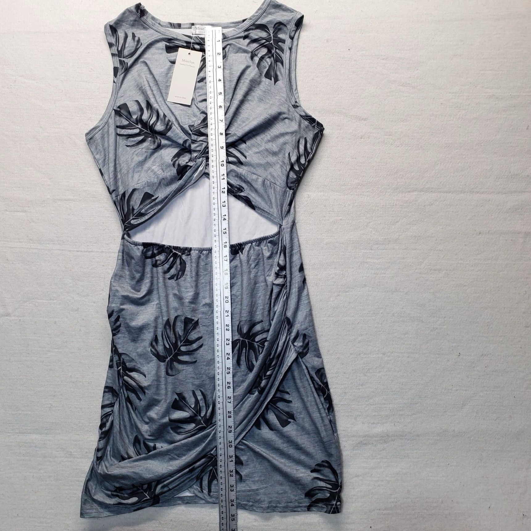Vintage Miselon Dress Shirt Sleeveless Summer Bodycon L Gray Women’s Size L / US 10 / IT 46 - 7 Thumbnail