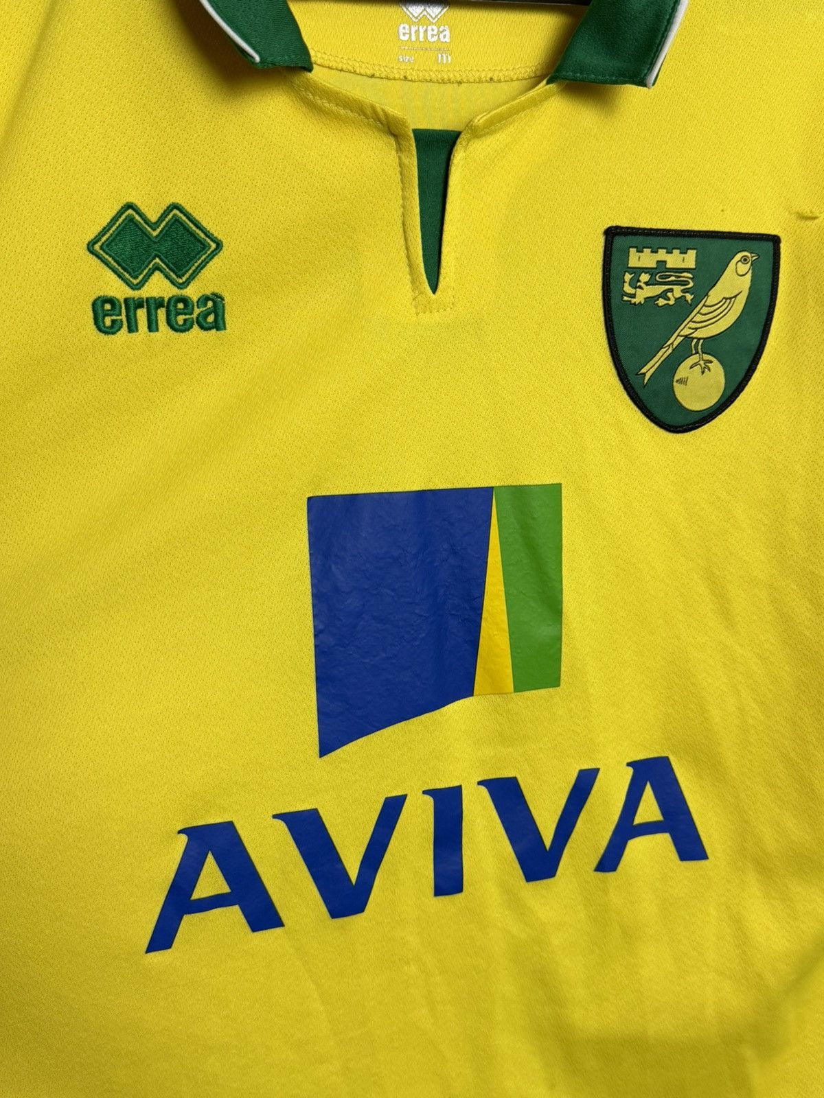 Errea Norwich City 12/13 Home Football Long Sleeve Jersey Size US M / EU 48-50 / 2 - 3 Thumbnail