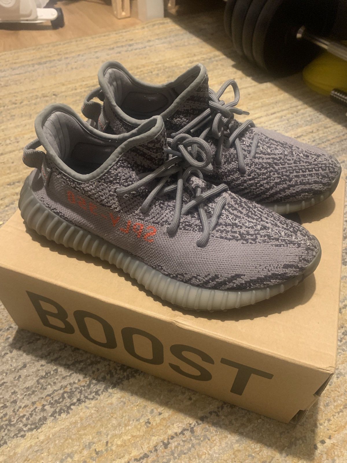 image of Adidas x Kanye West Yeezy Boost 350 V2 Beluga 2.0 Shoes in Grey, Men's (Size 7)