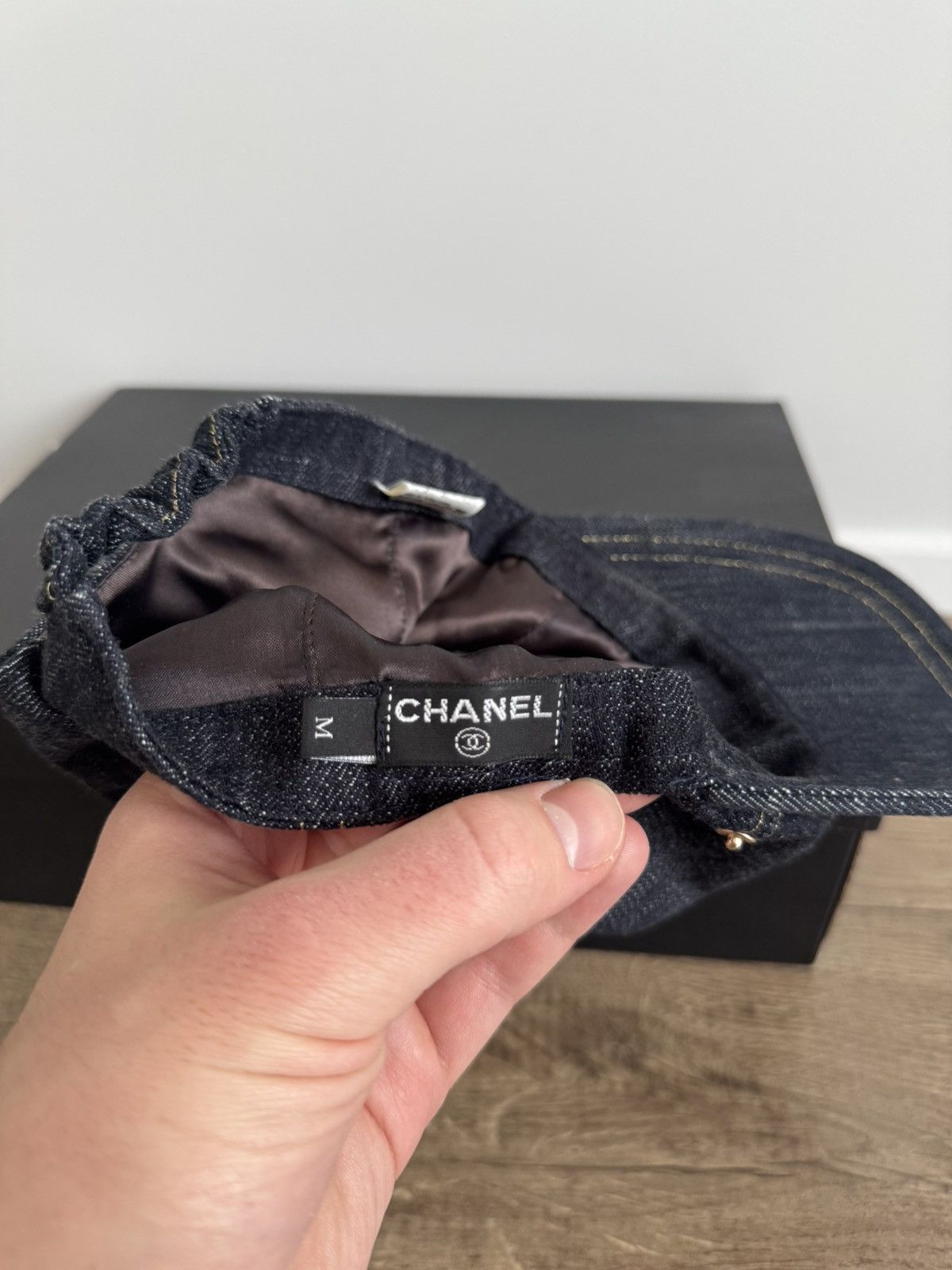 Chanel Chanel Denim Cap Size ONE SIZE - 8 Thumbnail