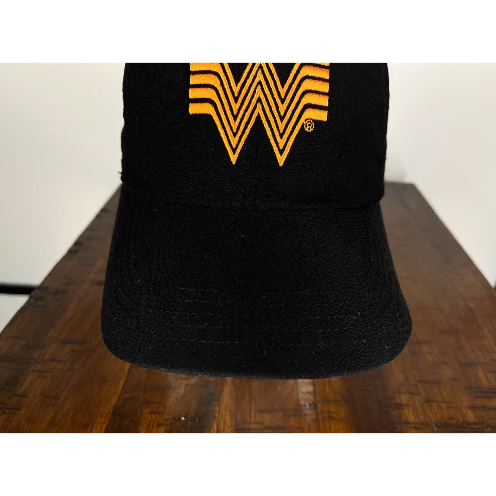 Vintage Whataburger Hat Cap Strap Back Adult One Size Black Polyester Workwear Baseball Cap Unisex Adults Size ONE SIZE - 3 Thumbnail