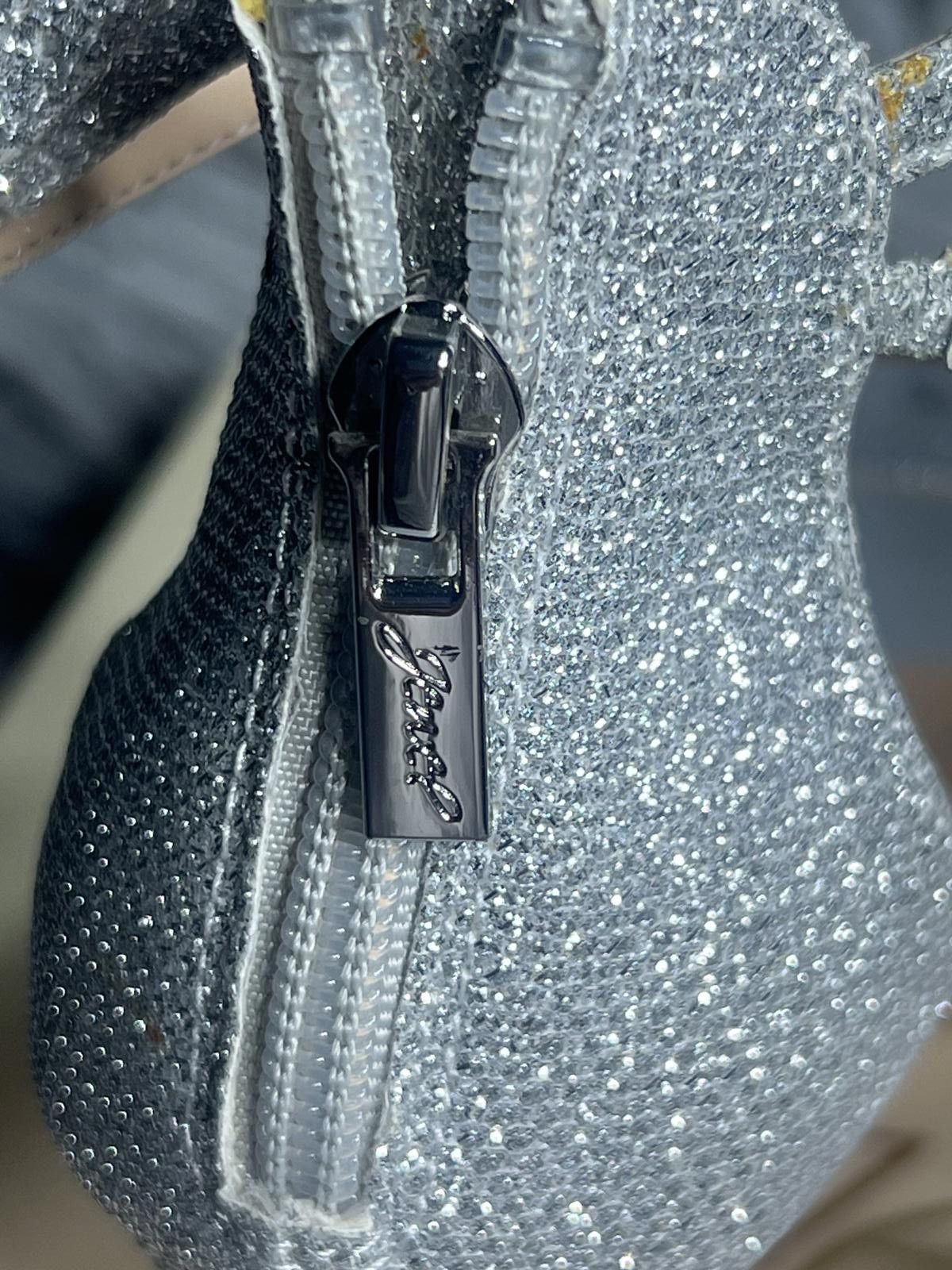 Other Jewel Badgley Mischka Silver Glitter Strappy High Heel Sande Size US 7.5 / IT 37.5 - 4 Thumbnail