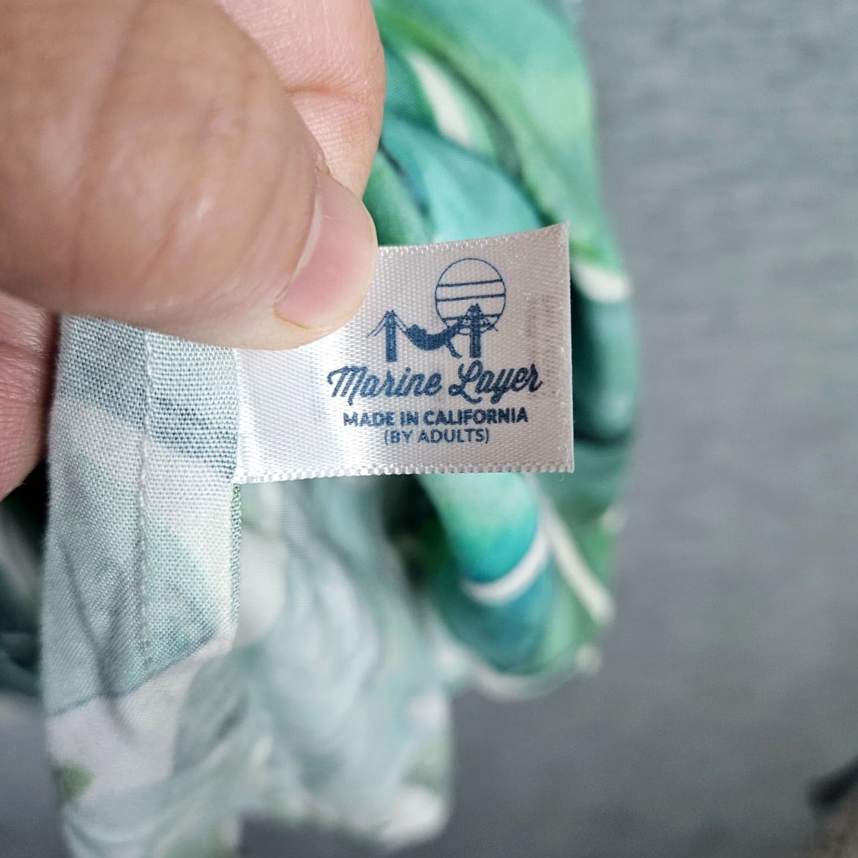 Marine Layer Marine Layer Women's Green Leaf Printed Cap Sleeve Mini Dress M Casual Short Sleeve Pockets Colorful 90s? (adjust as appropriate) Size M / US 6-8 / IT 42-44 - 7 Thumbnail
