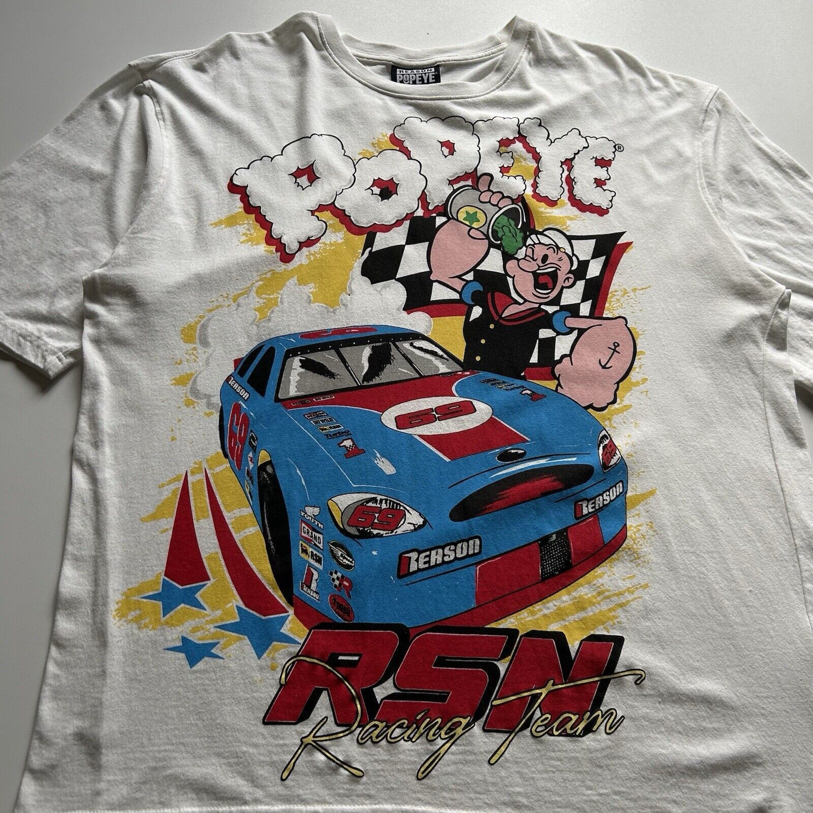Reason × Vintage 2024 Reason Brand X Popeye Racing Graphic T Shirt Large Rare Size US L / EU 52-54 / 3 - 2 Thumbnail