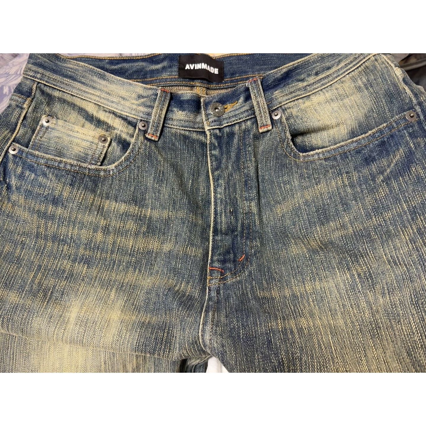 Edwin Vintage Faded Wash Distressed Ripped Denim Jeans Size US 33 - 6 Thumbnail
