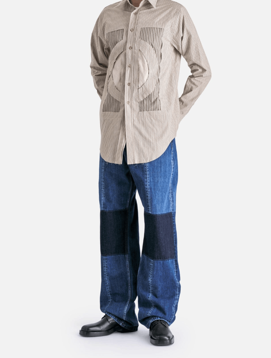 Jil Sander Jil Sander+ Patchwork Straight-Leg Jeans Size US 32 / EU 48 - 6 Thumbnail