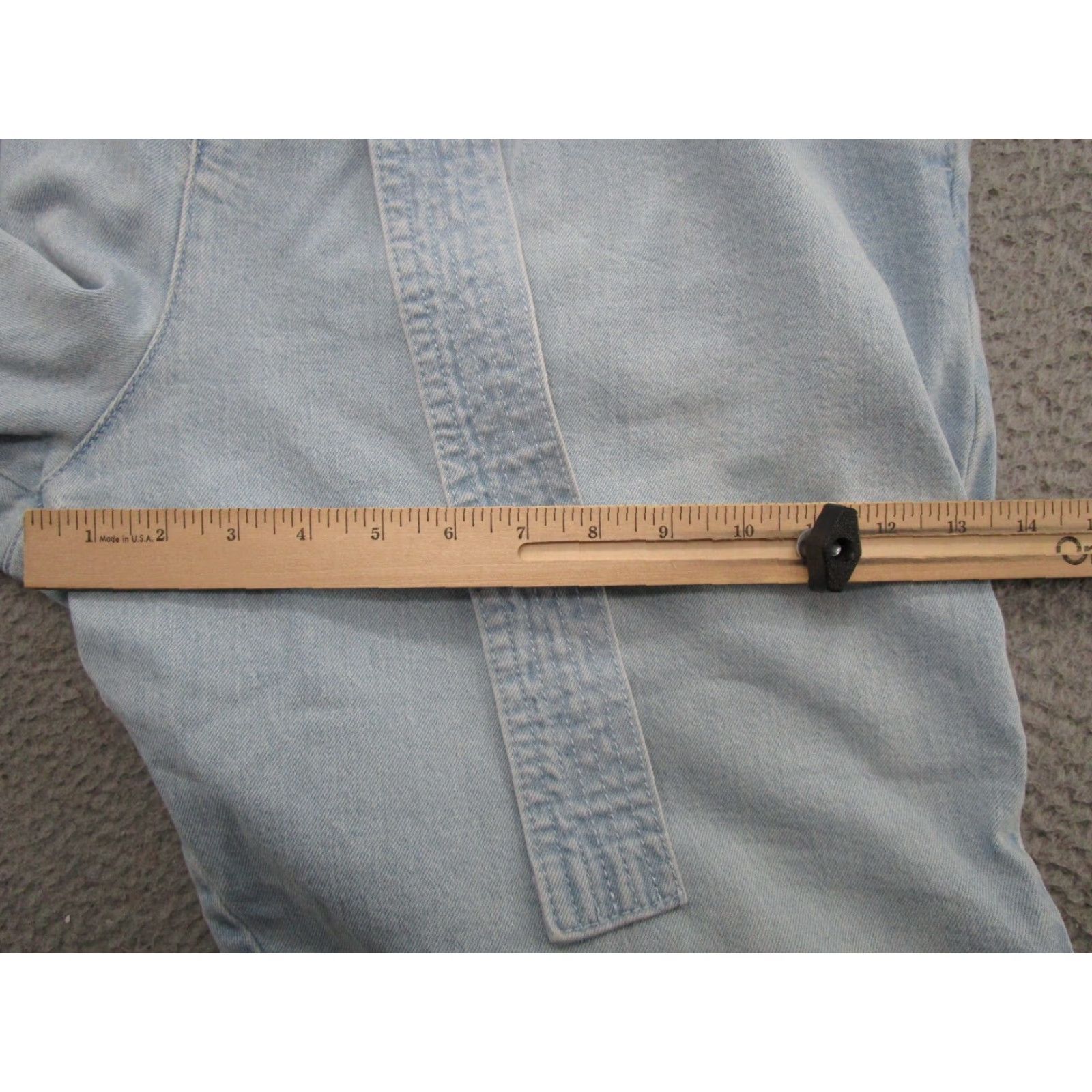 Vintage A New Day Jeans Women's Plus Size 18 Light Wash Belted Denim Straight Pants Size 40" / US 18 - 7 Thumbnail