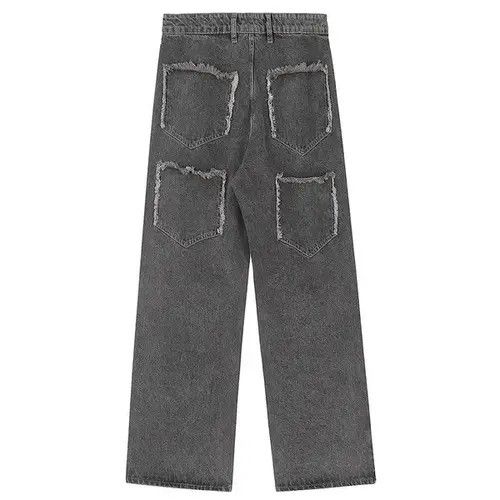 Santacroce Lightning Splicing Baggy Jeans Size US 33 - 3 Thumbnail