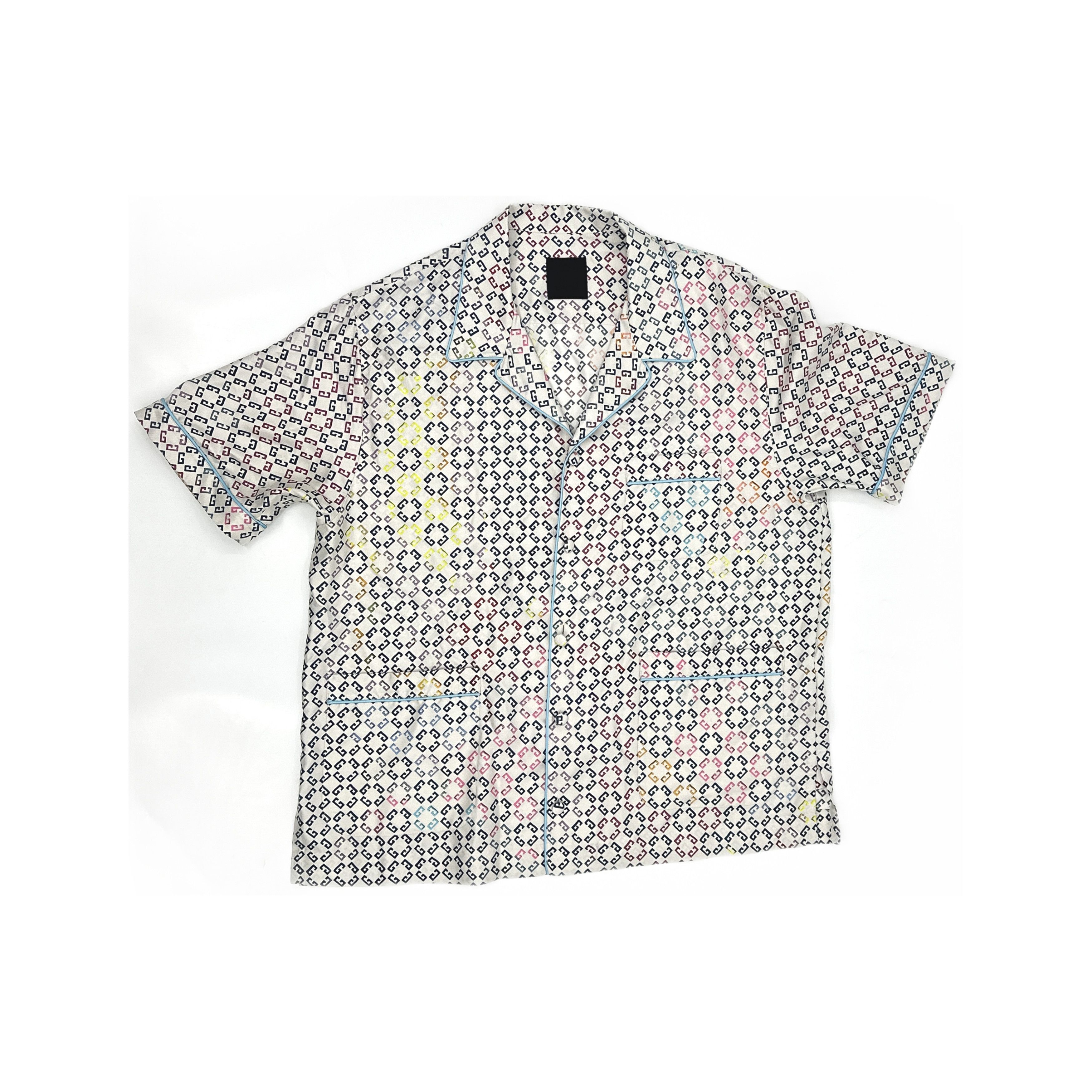Givenchy Givenchy Logo Print Silk Short Sleeve Shirt 42 Size US XS / EU 42 / 0 - 1 Thumbnail