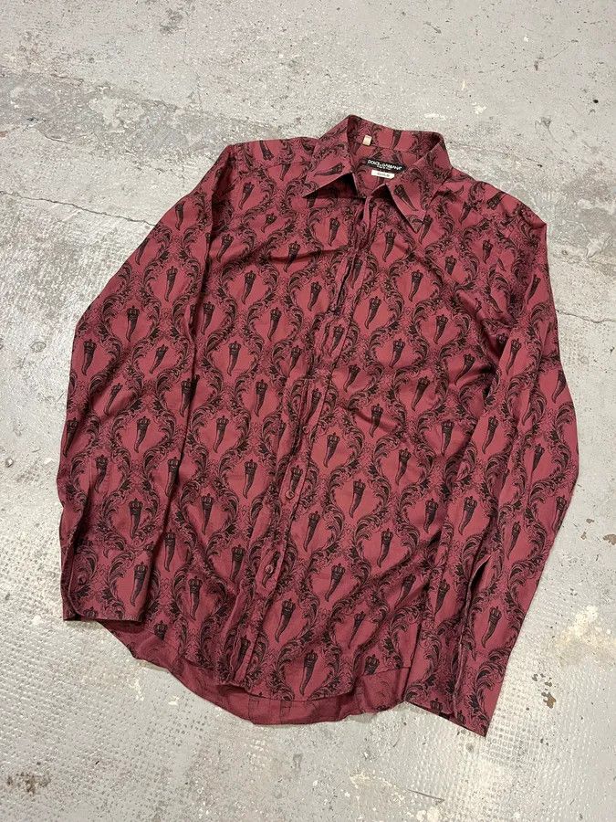 Dolce & Gabbana 2010s Dolce & Gabbana Red & Black Devil Shirt Size US M / EU 48-50 / 2 - 4 Thumbnail