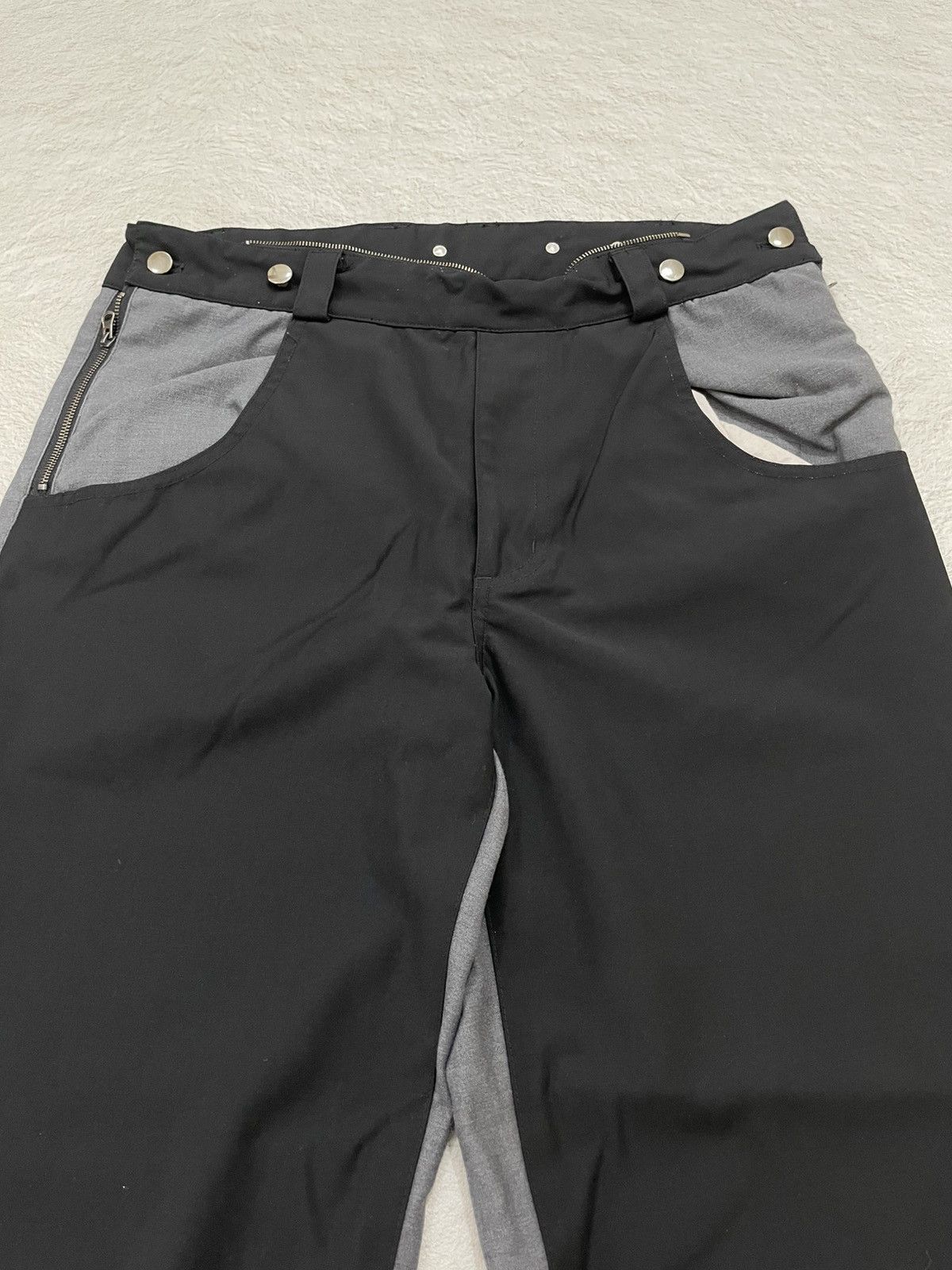 Japanese Brand 2000s Semantic Block Color Pants Side Zip Y2K Size US 31 - 3 Thumbnail