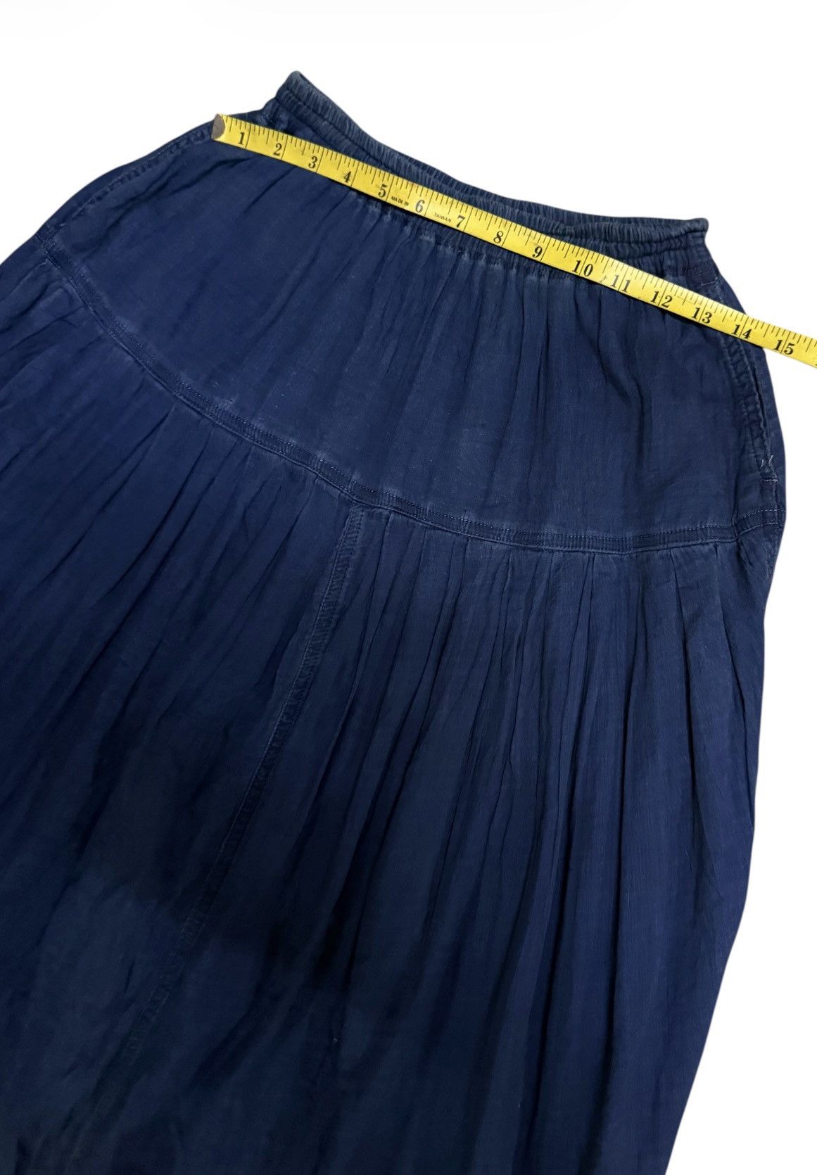 Issey Miyake HAI SPORTING GEAR Midi Skirt Blue Vintage 70s Size 28" / US 6 / IT 42 - 6 Thumbnail