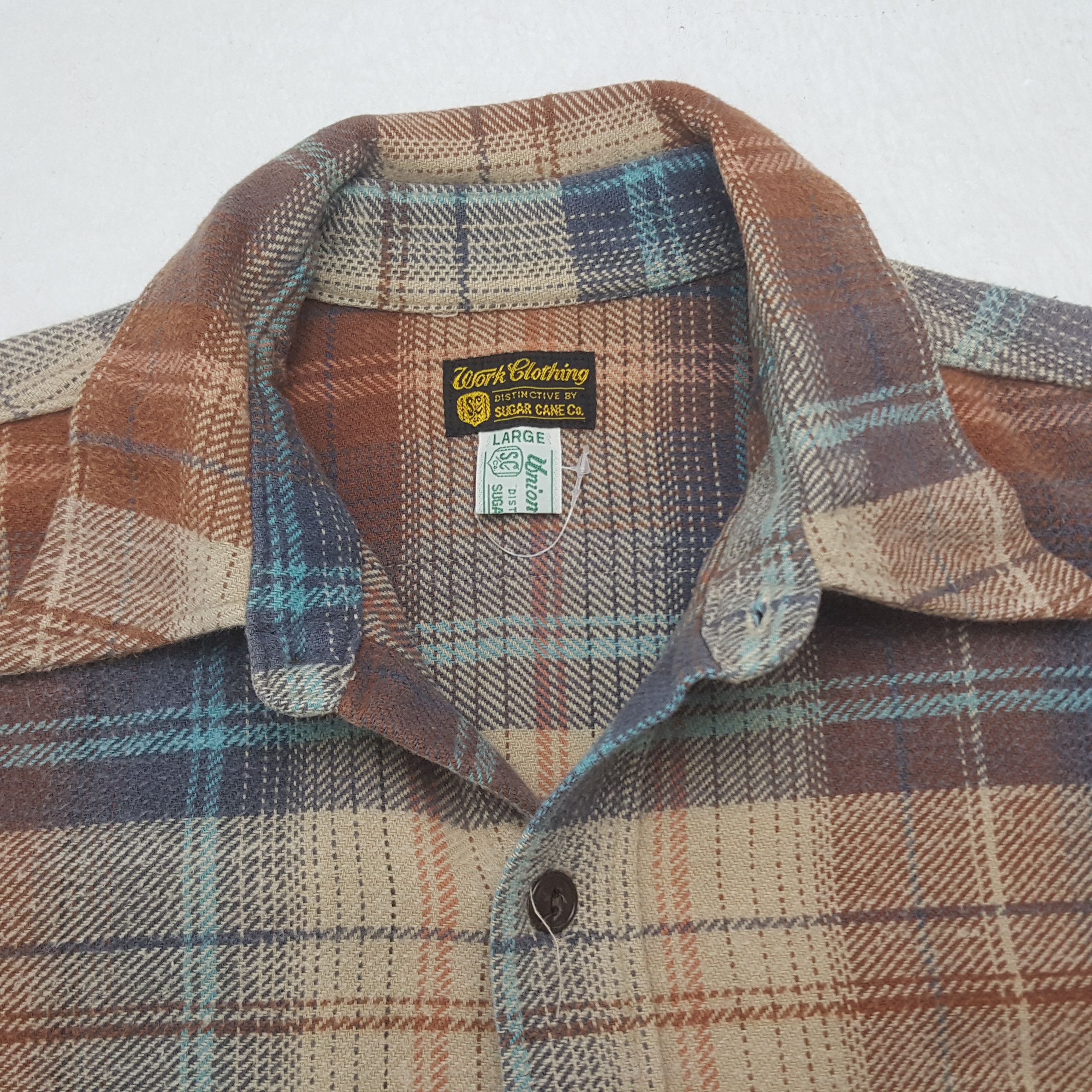 Sugar Cane Vintage Sugar Cane Japanese Brand Flannel Shirt Button Up Size US L / EU 52-54 / 3 - 4 Thumbnail