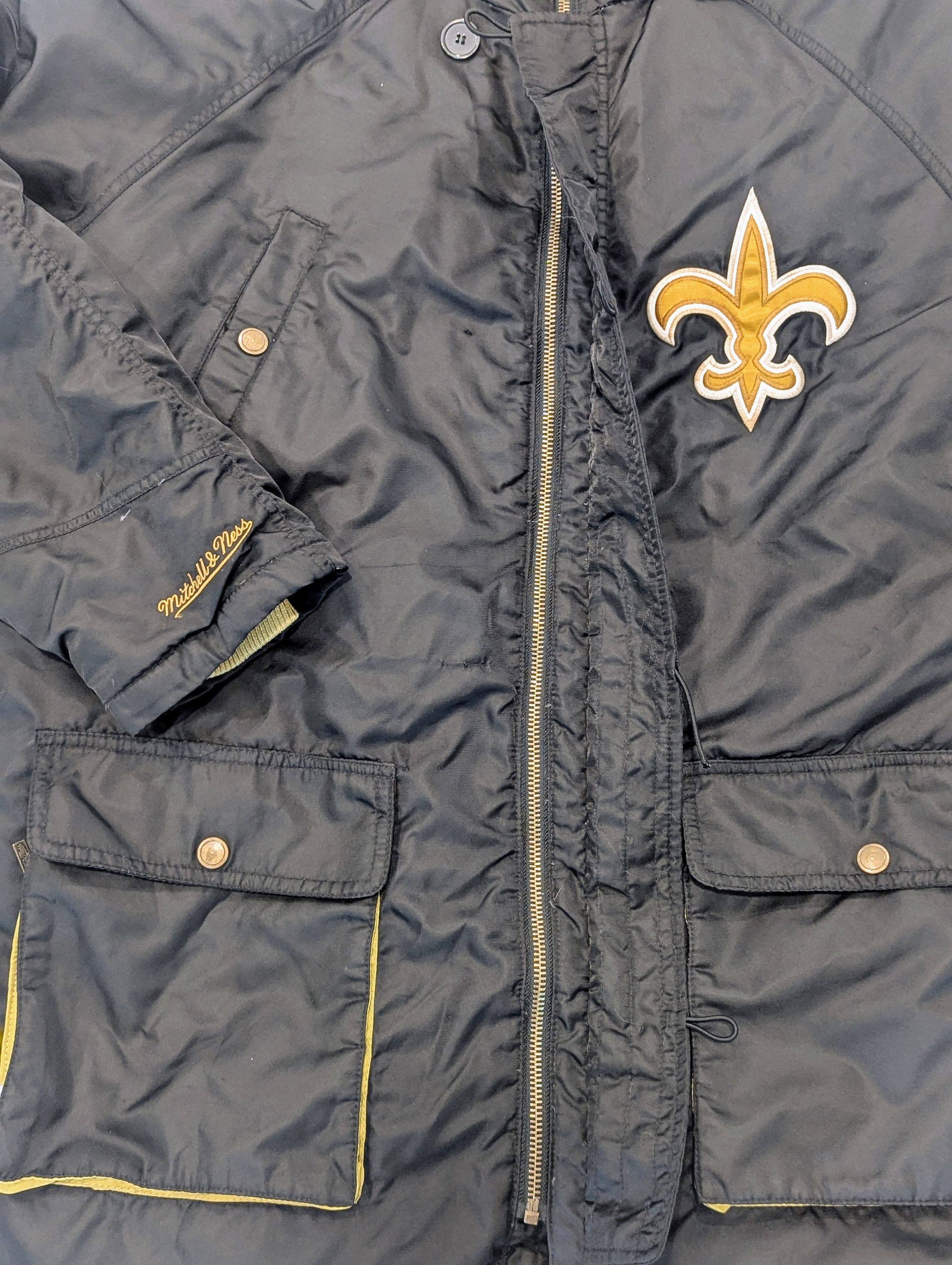 Mitchell & Ness Rare Vintage New Orleans Saints XL Hooded Field Jacket Size US XL / EU 56 / 4 - 3 Thumbnail