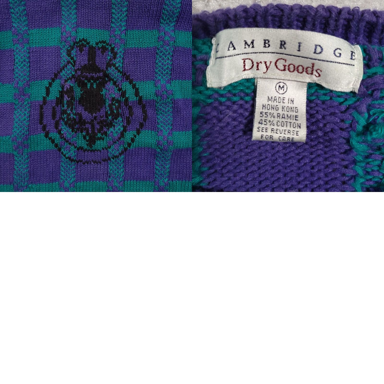 Vintage VINTAGE Cambridge Dry Goods Sweater Womens M Purple Green Crewneck 80s Size M / US 6-8 / IT 42-44 - 8 Thumbnail