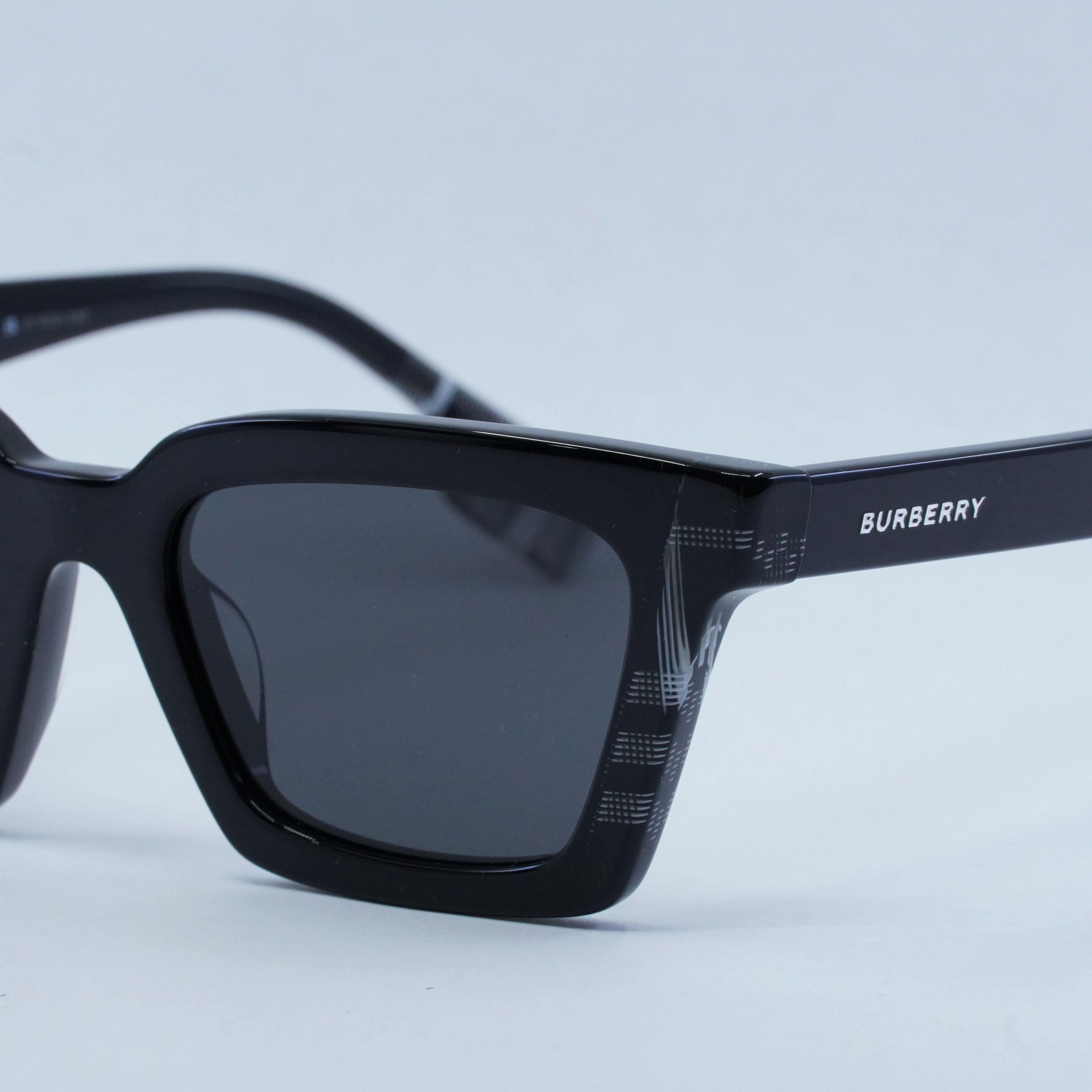 Burberry Burberry BE4392U 405187 Sunglasses Black Square Frame Size ONE SIZE - 2 Thumbnail