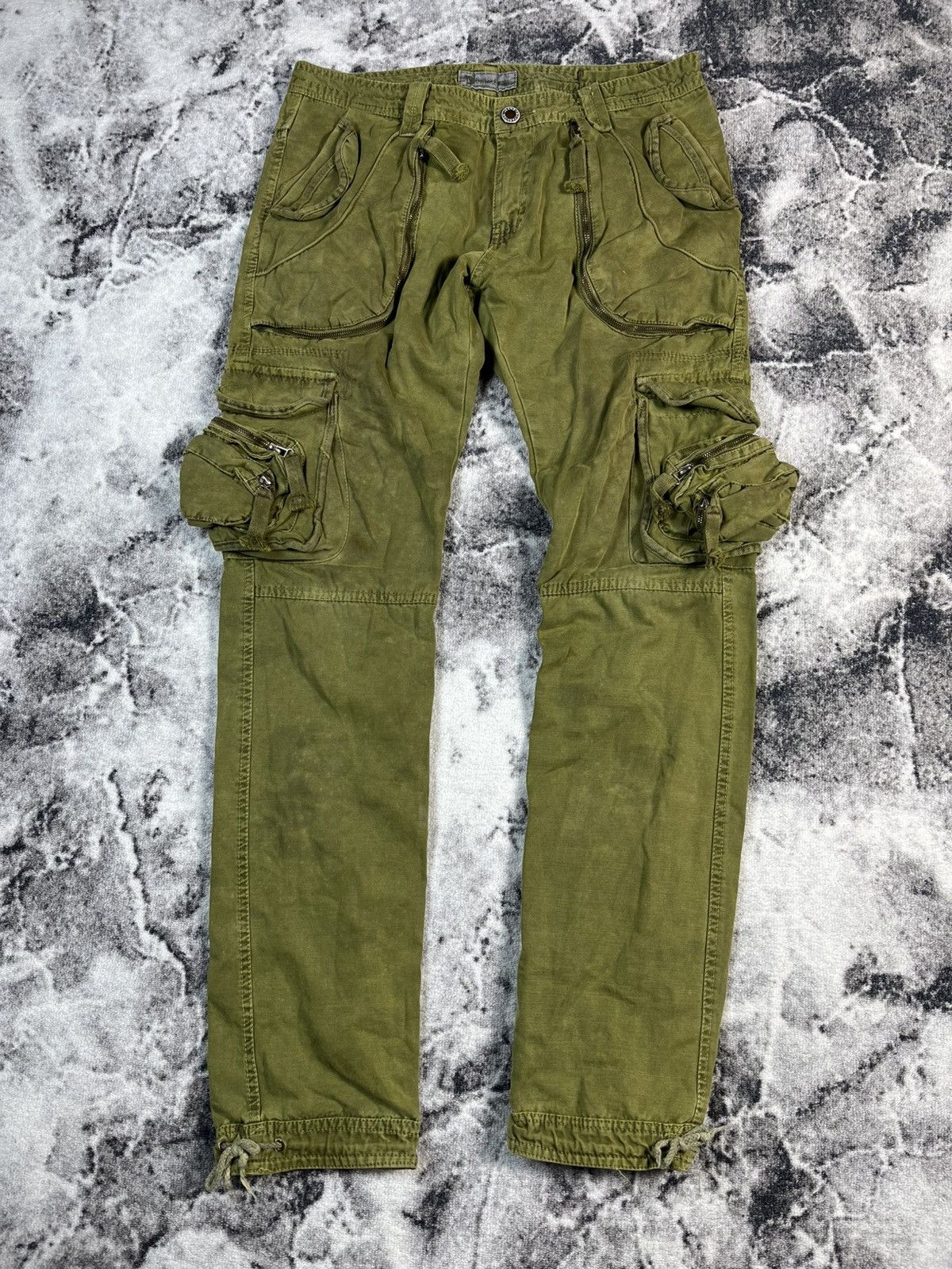 Other Olive Multi Pocket Cargo Pants Size 36 Fit 34 Size US 34 / EU 50 - 1 Thumbnail