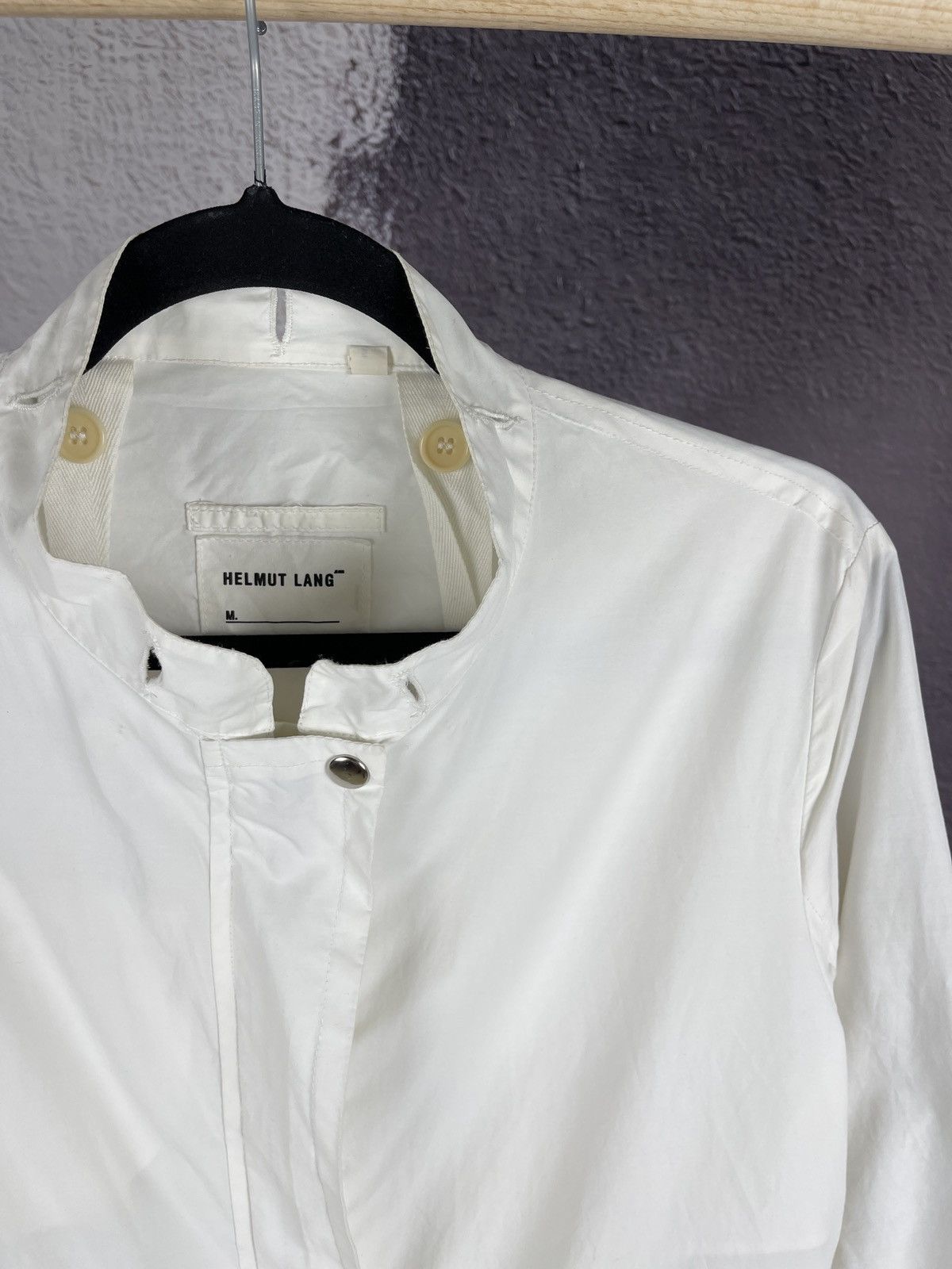 Other Helmut Lang 2000 Resinated Cotton Bondage Biker Jacket white Size M / US 6-8 / IT 42-44 - 6 Thumbnail