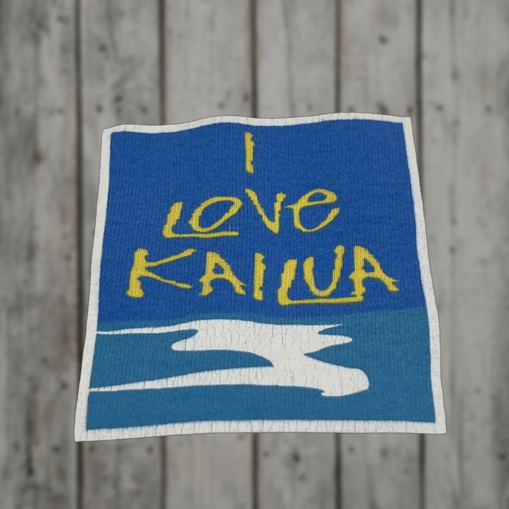 Jerzees Vintage I Love Kailua Graphic T Shirt Large Double Sided Ocean Beach Cotton Size US L / EU 52-54 / 3 - 1 Thumbnail